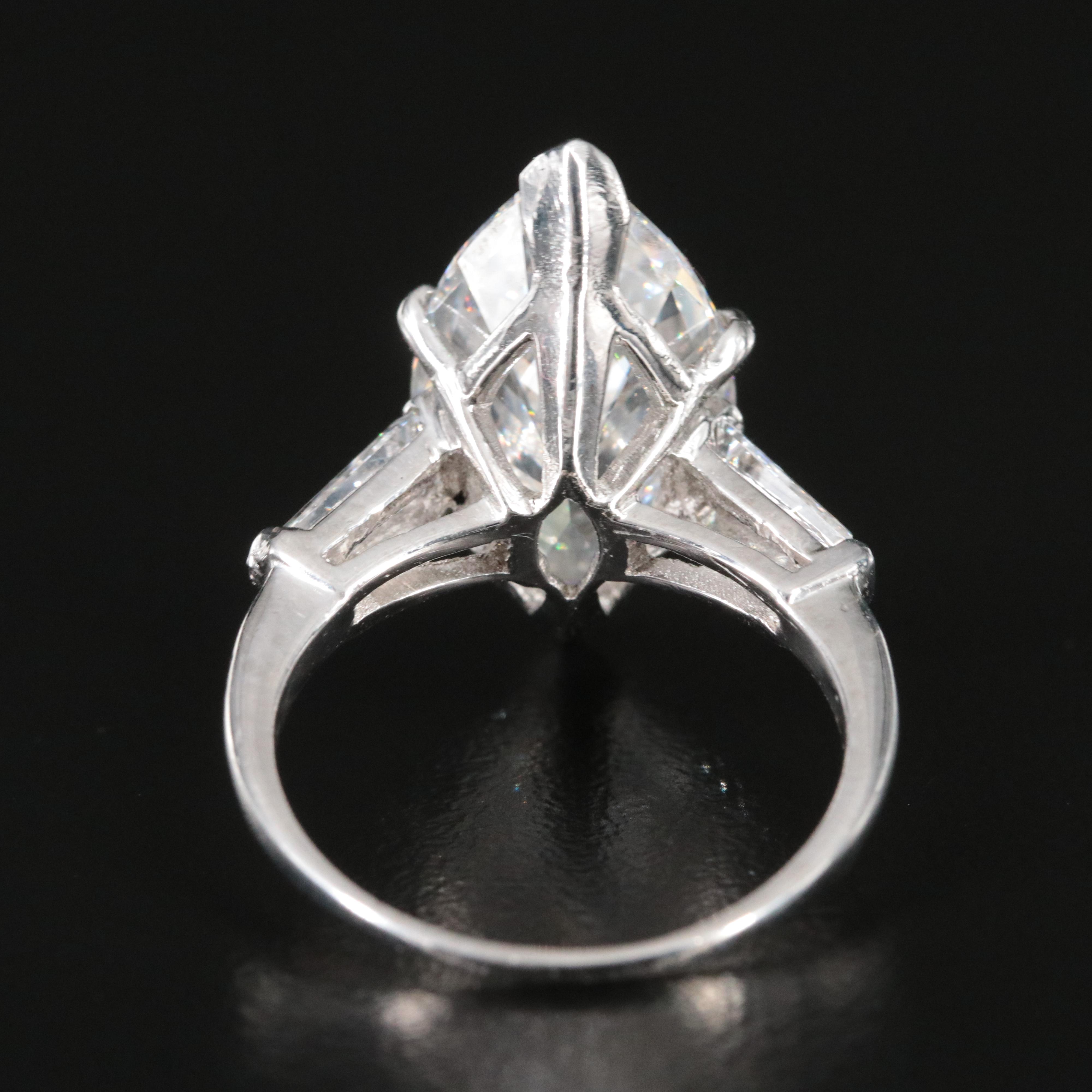 Platinum 7.59 CTW Lab Grown Diamond Ring with IGI Report