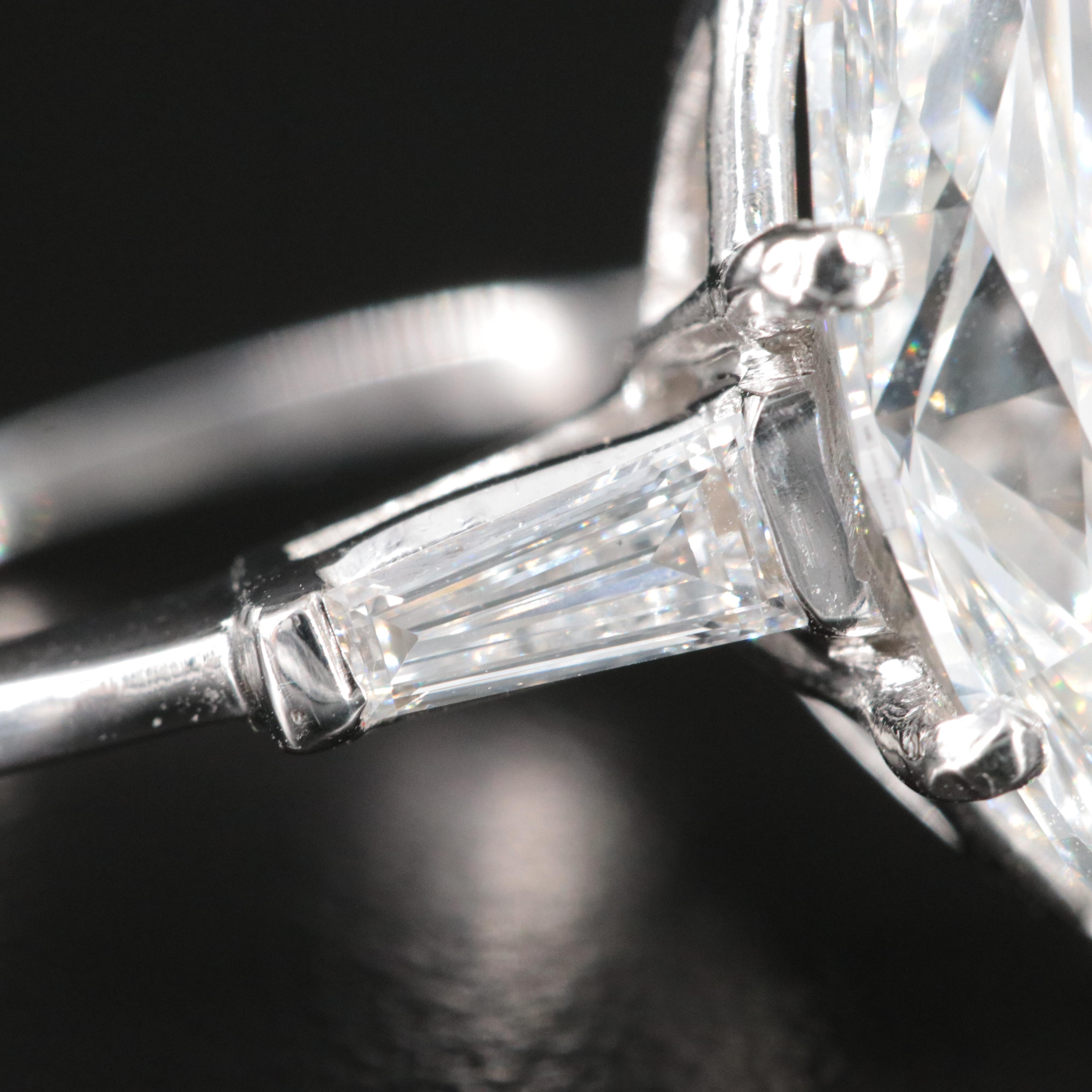 Platinum 7.59 CTW Lab Grown Diamond Ring with IGI Report