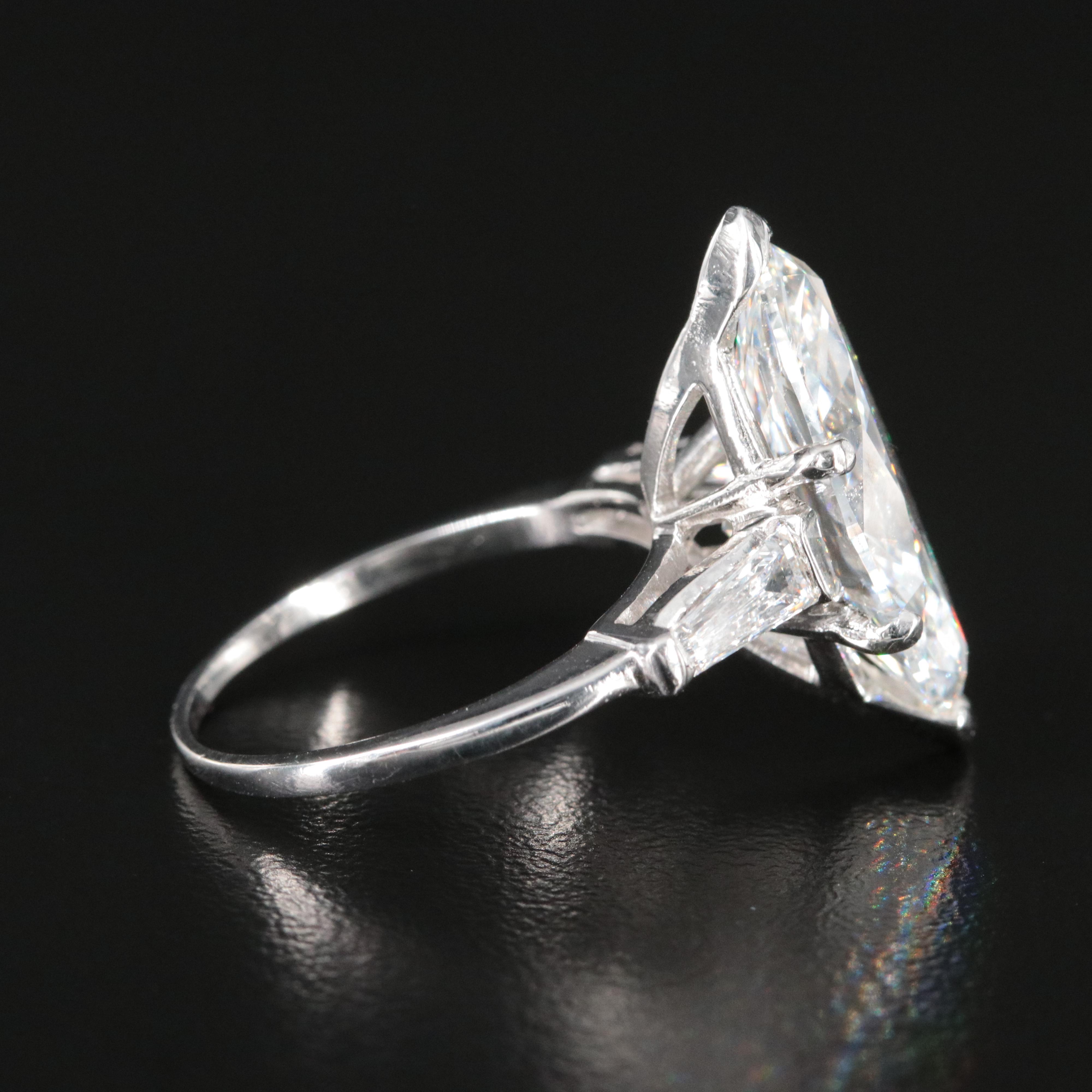 Platinum 7.59 CTW Lab Grown Diamond Ring with IGI Report