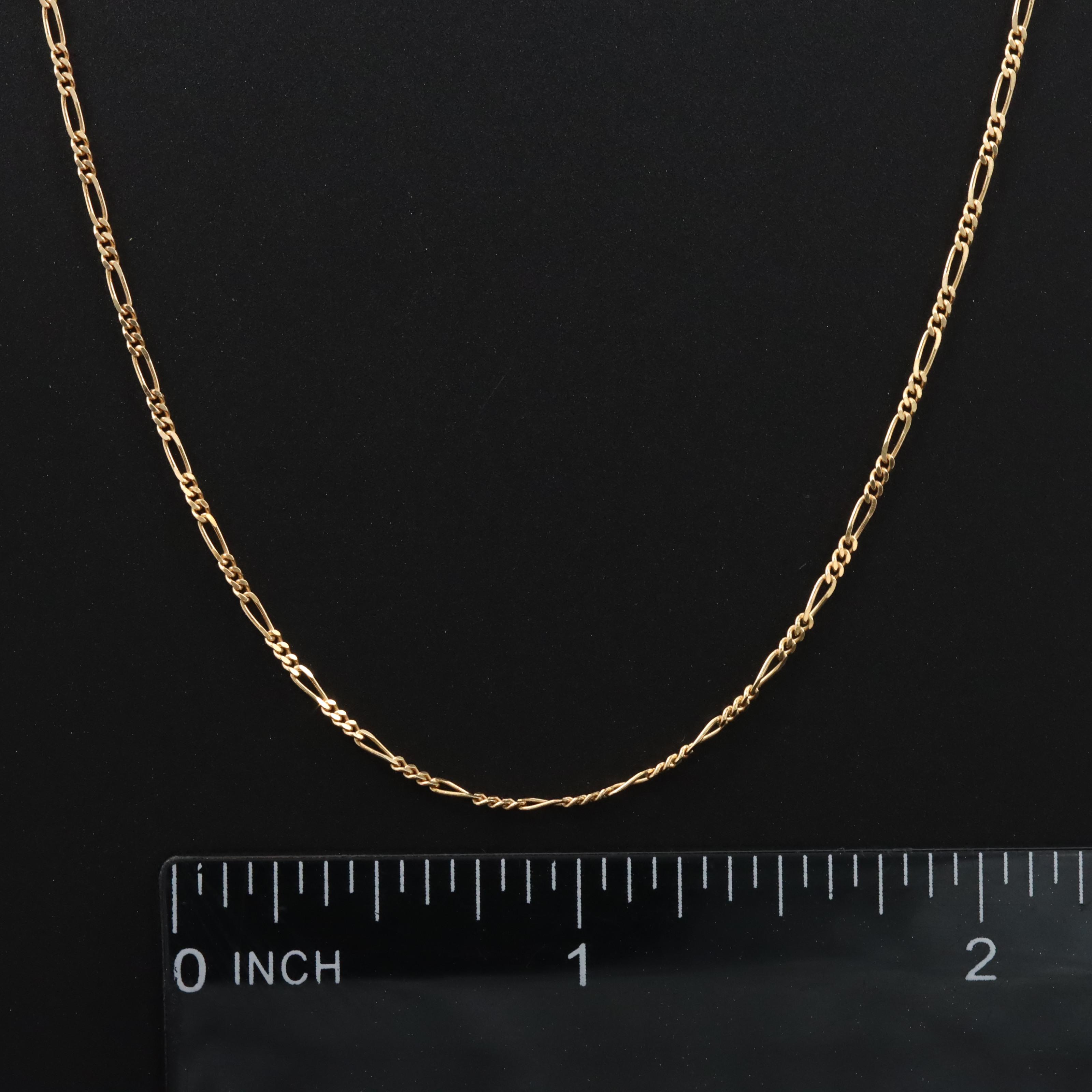 Italian Uno-A-Erre 10K Figaro Chain Necklace