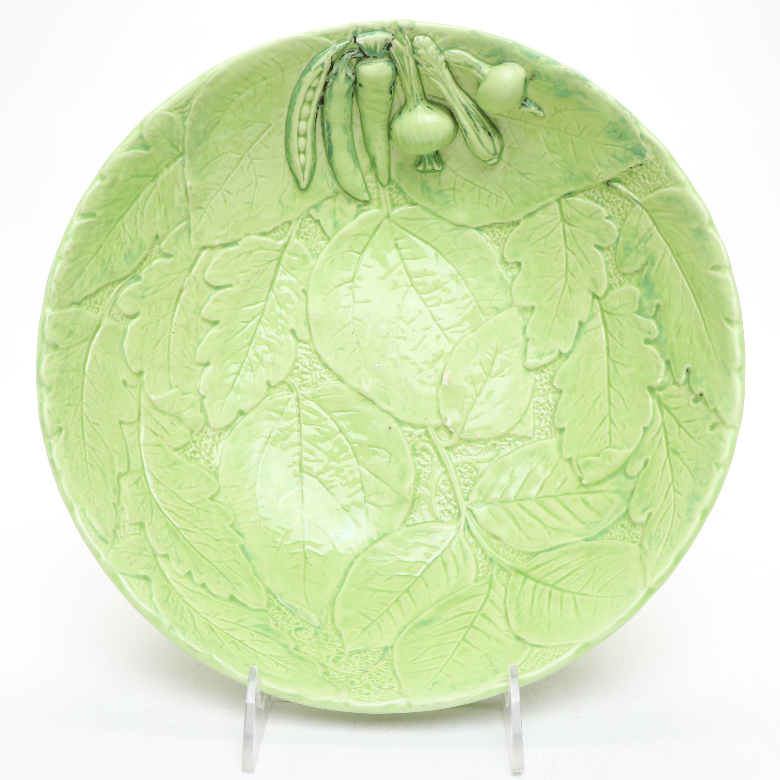 Mancer Italian Majolica Asparagus Baking Dish with Other Serving Pieces