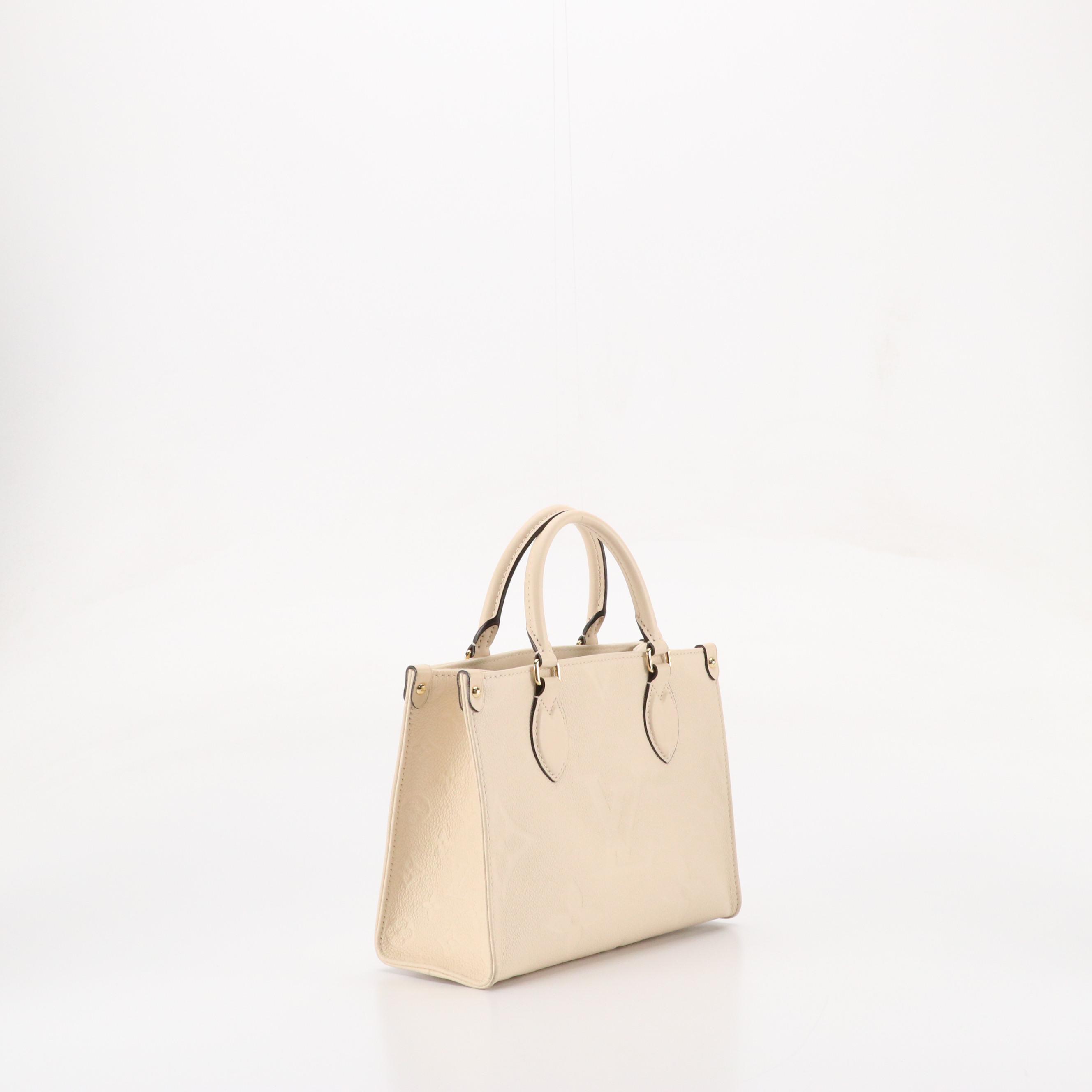 Louis Vuitton OnTheGo PM Two-Way Bag in Beige Giant Monogram Empreinte Leather