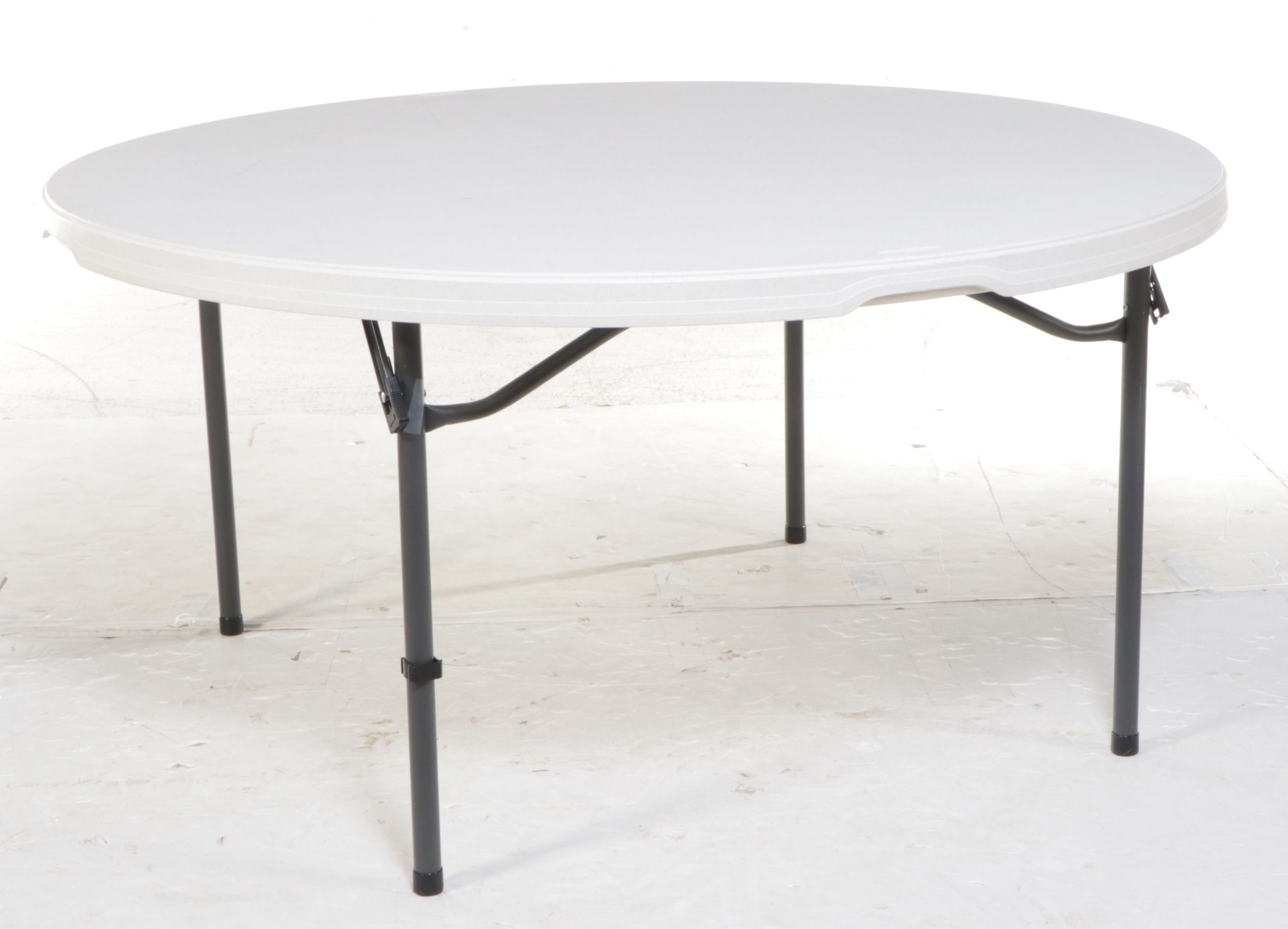 Lifetime Round Folding Plastic  Table with Six Folding Chairs