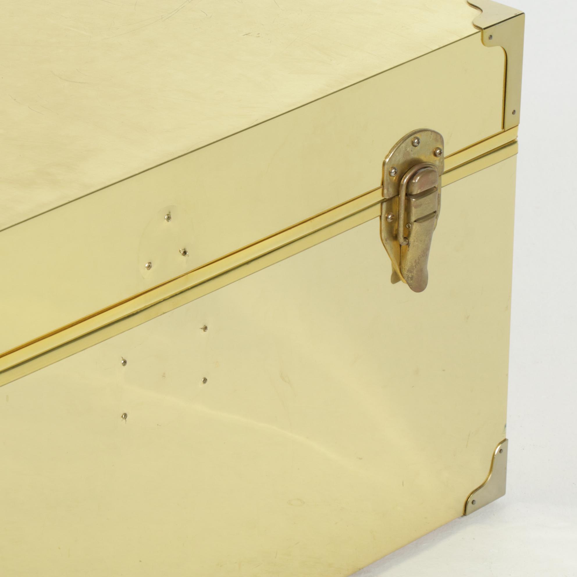 Brass Clad Cedar Lined Blanket Chest, 21st Century