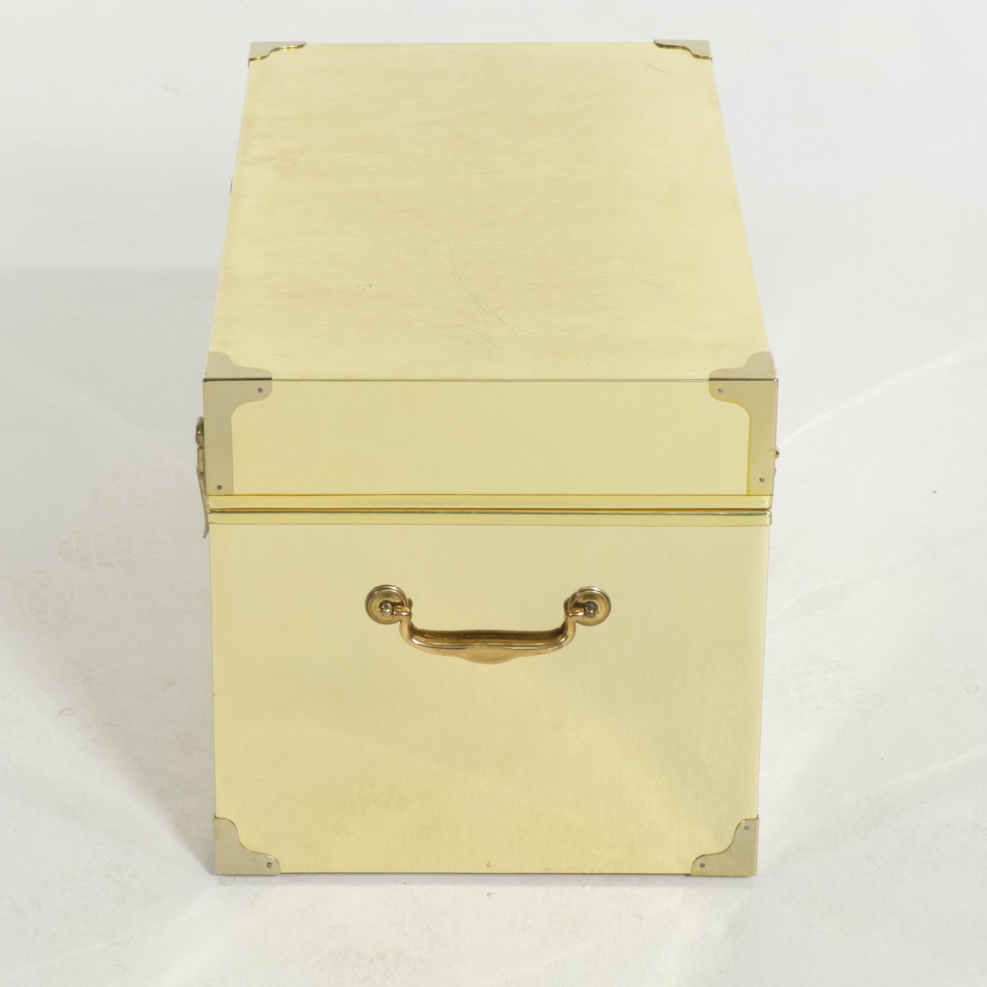 Brass Clad Cedar Lined Blanket Chest, 21st Century