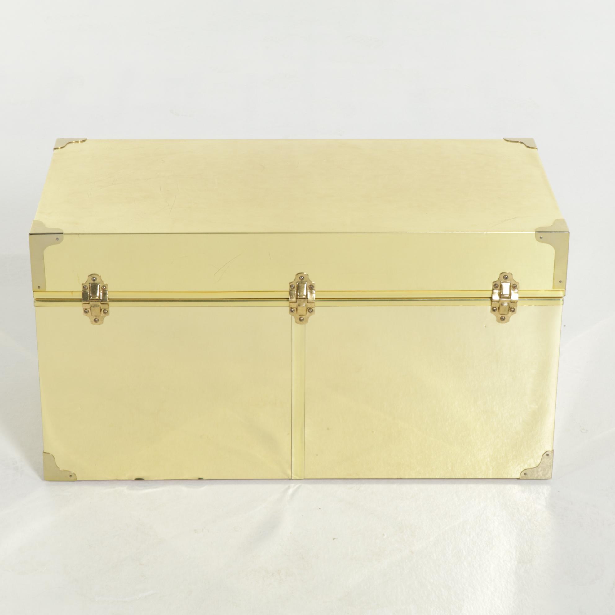 Brass Clad Cedar Lined Blanket Chest, 21st Century