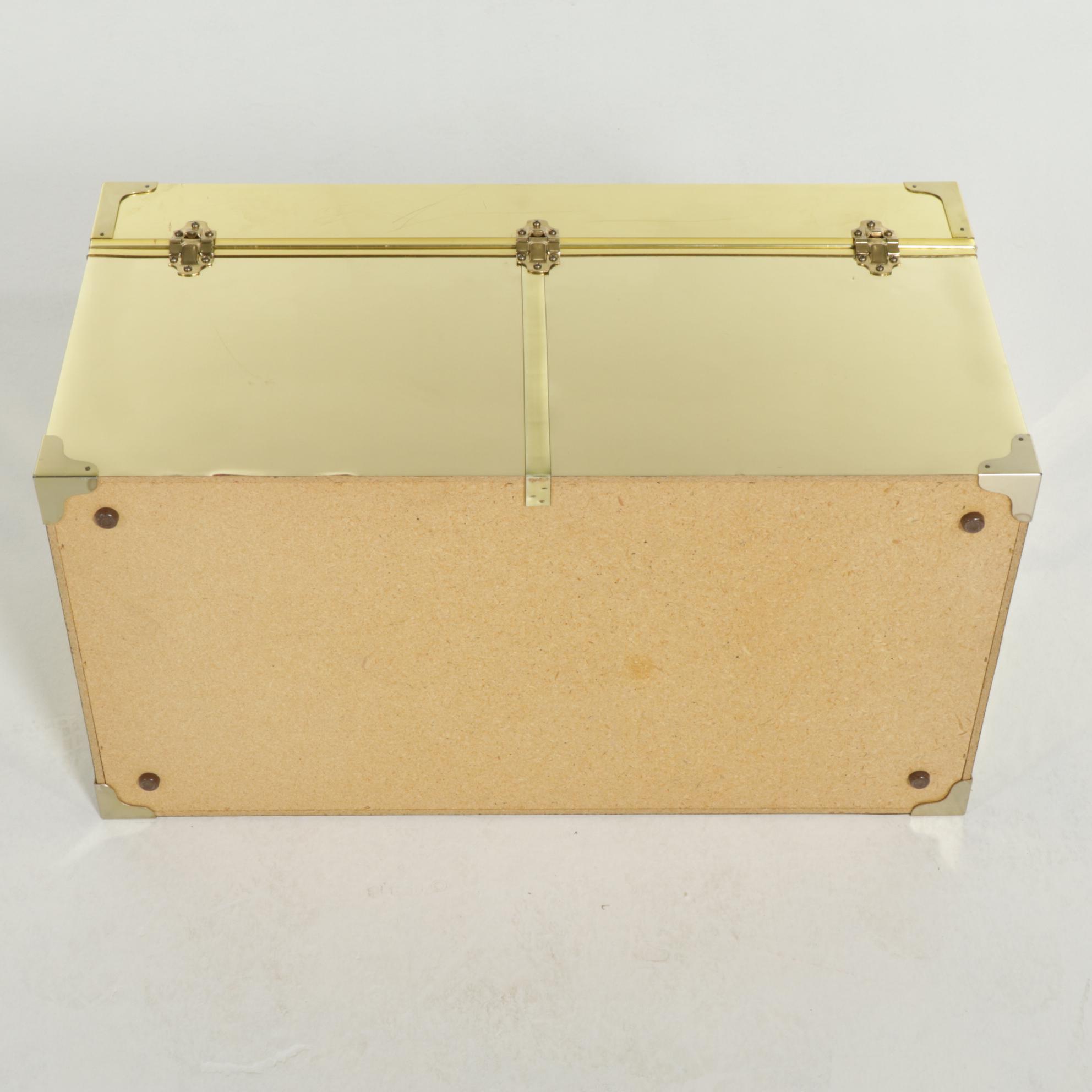 Brass Clad Cedar Lined Blanket Chest, 21st Century