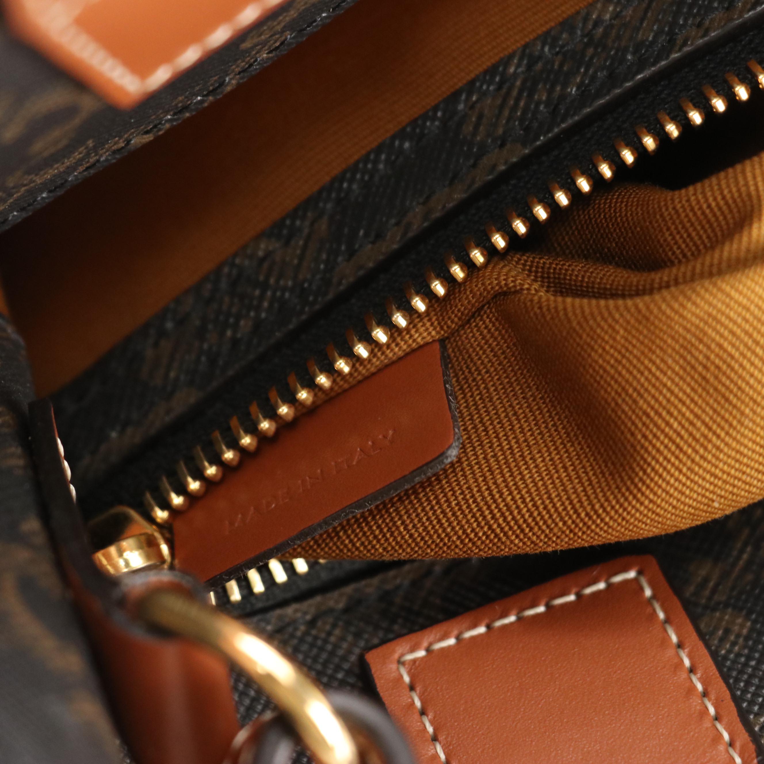 Celine Vertical Two-Way Tote in Jumbo Triomphe Canvas and Leather