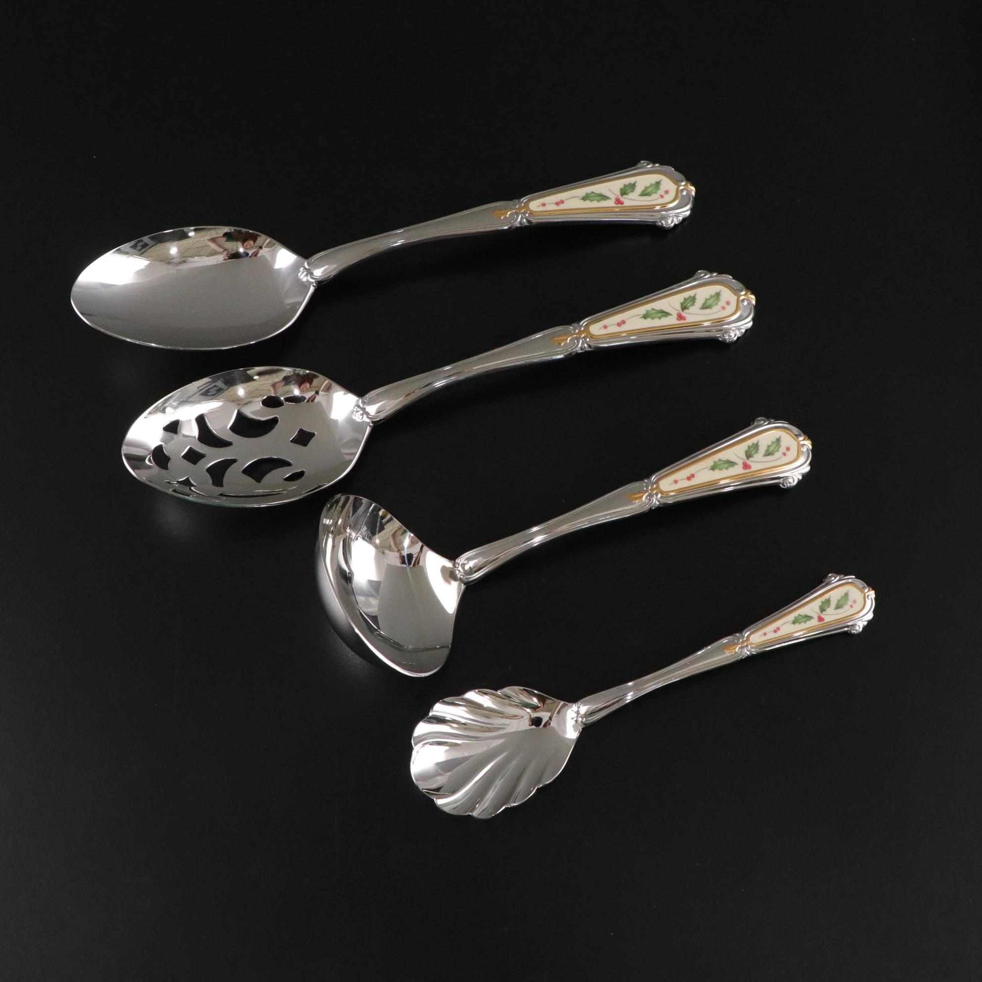 Lenox "Holiday" Candle Holders, Flatware & Other Dishware