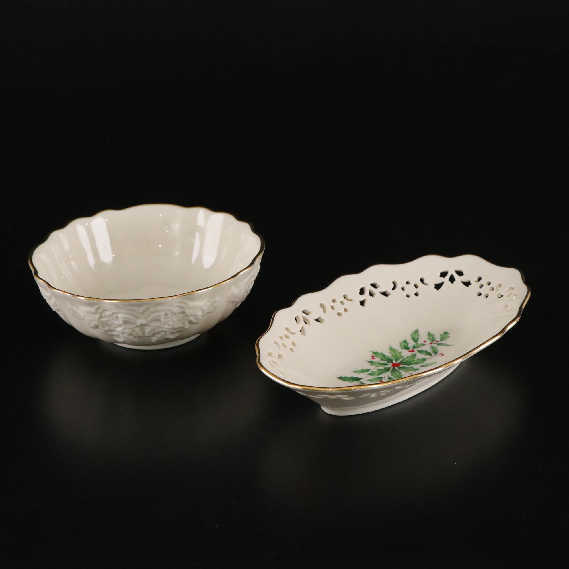 Lenox "Holiday" Candle Holders, Flatware & Other Dishware