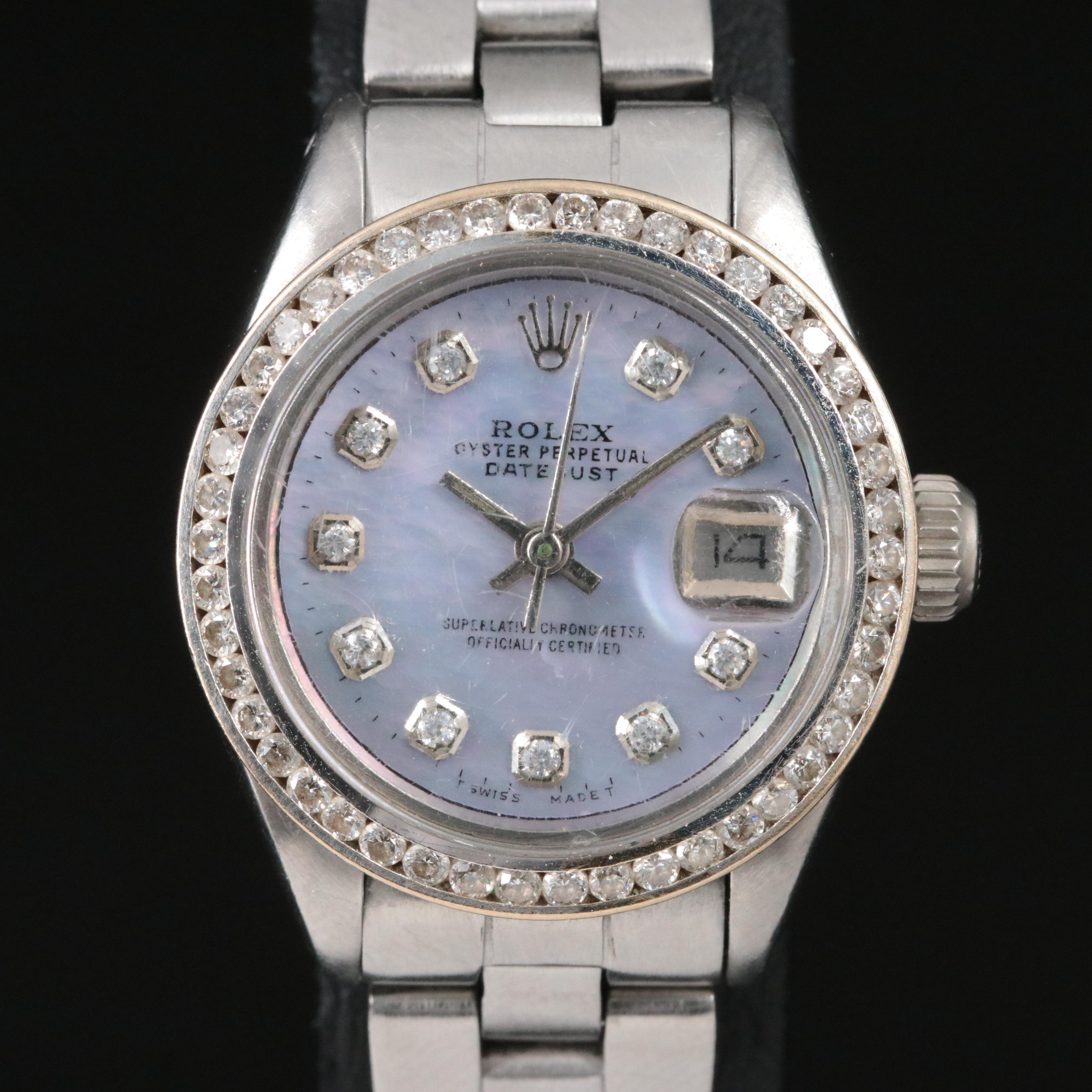 Rolex Datejust 6919 Custom Diamond Vintage Watch c.1978