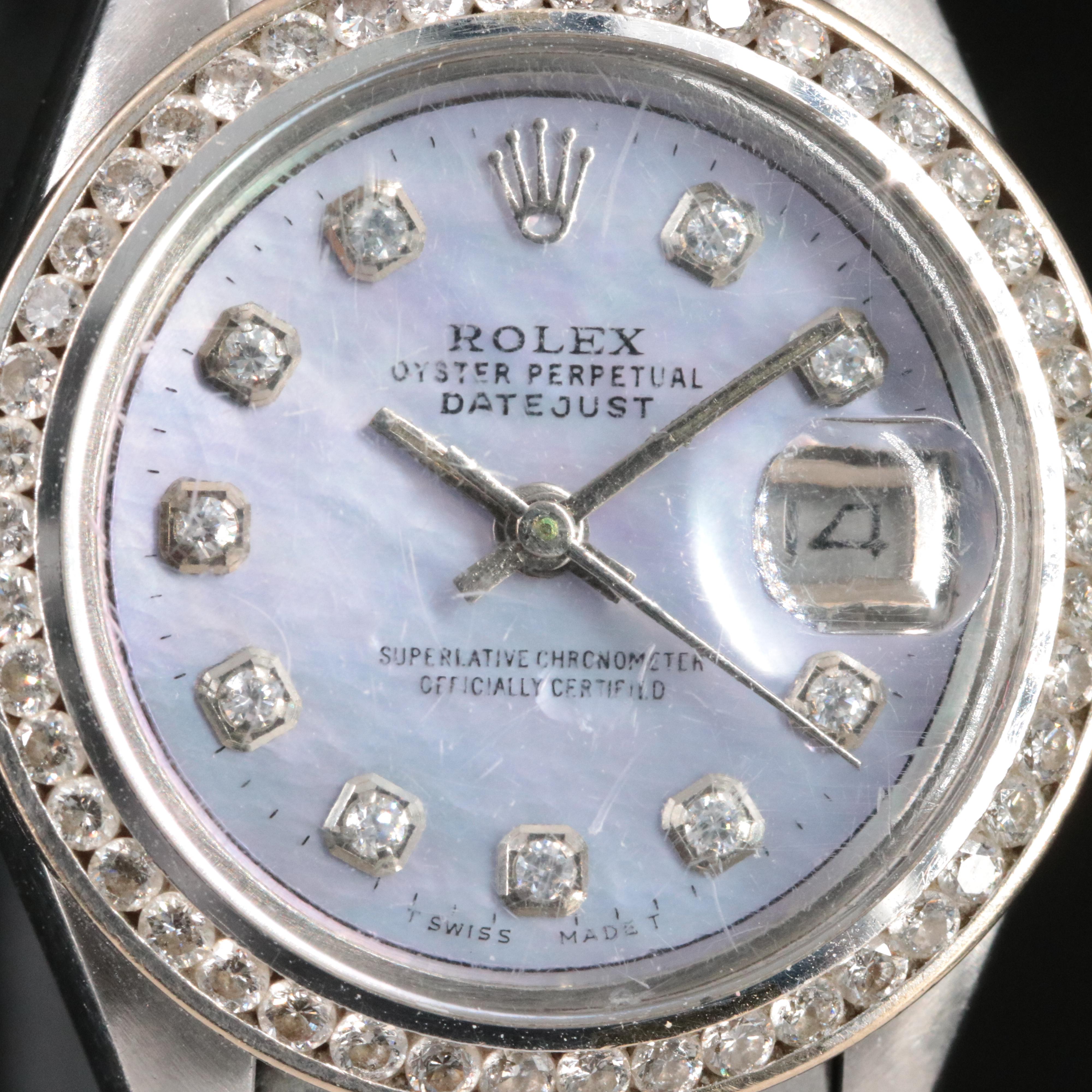 Rolex Datejust 6919 Custom Diamond Vintage Watch c.1978