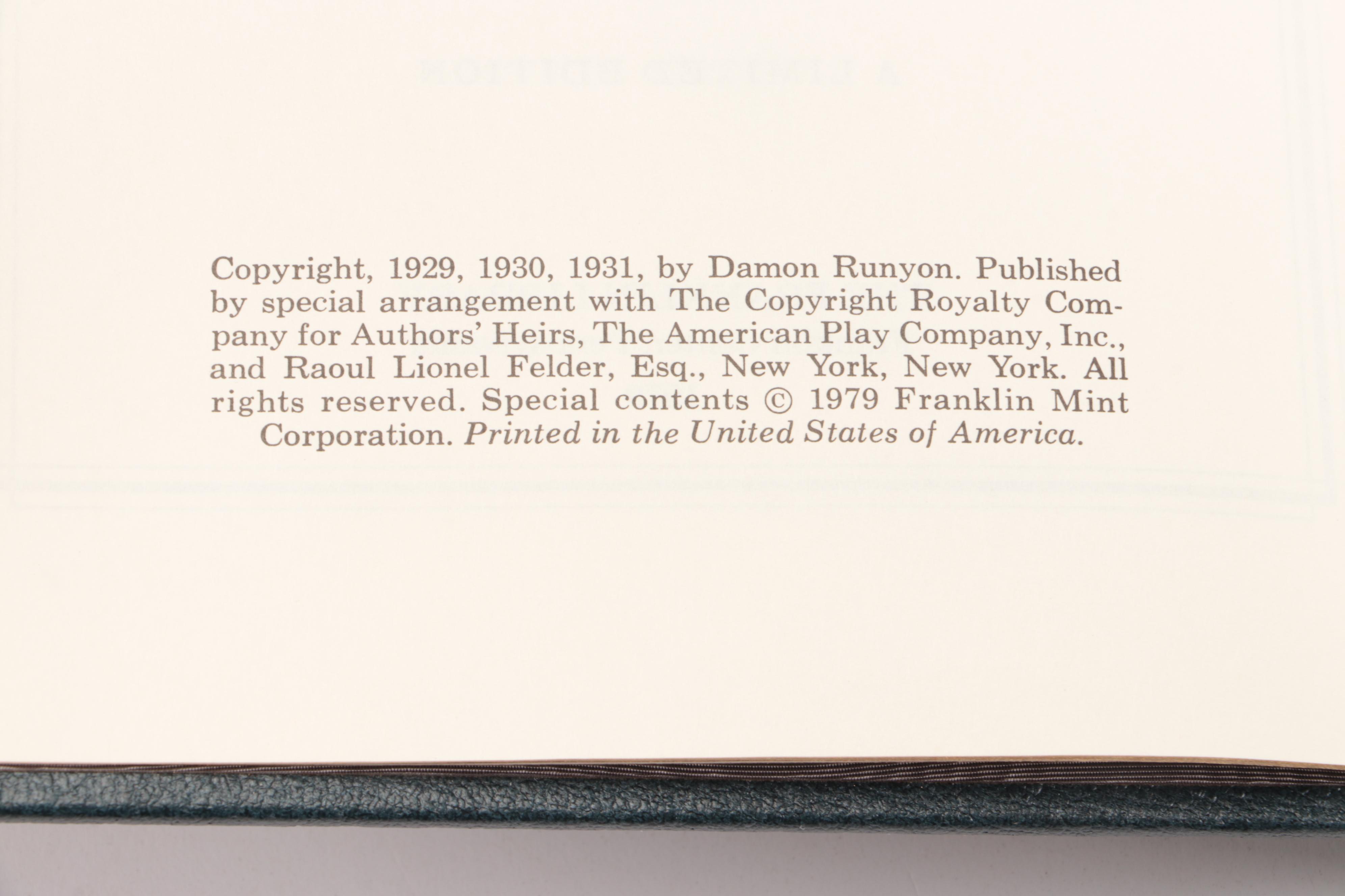 Franklin Library Dashiell Hammett, Dylan Thomas and More Short Story Collections