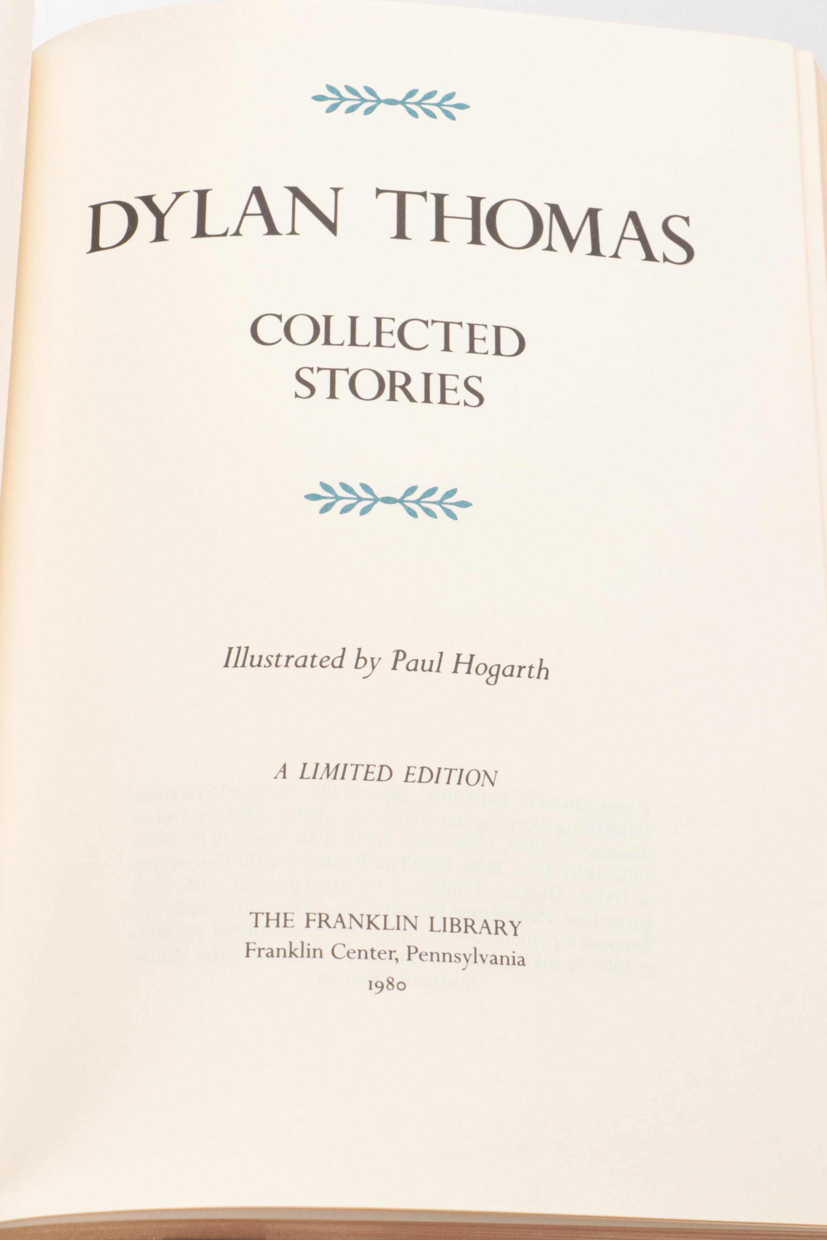 Franklin Library Dashiell Hammett, Dylan Thomas and More Short Story Collections