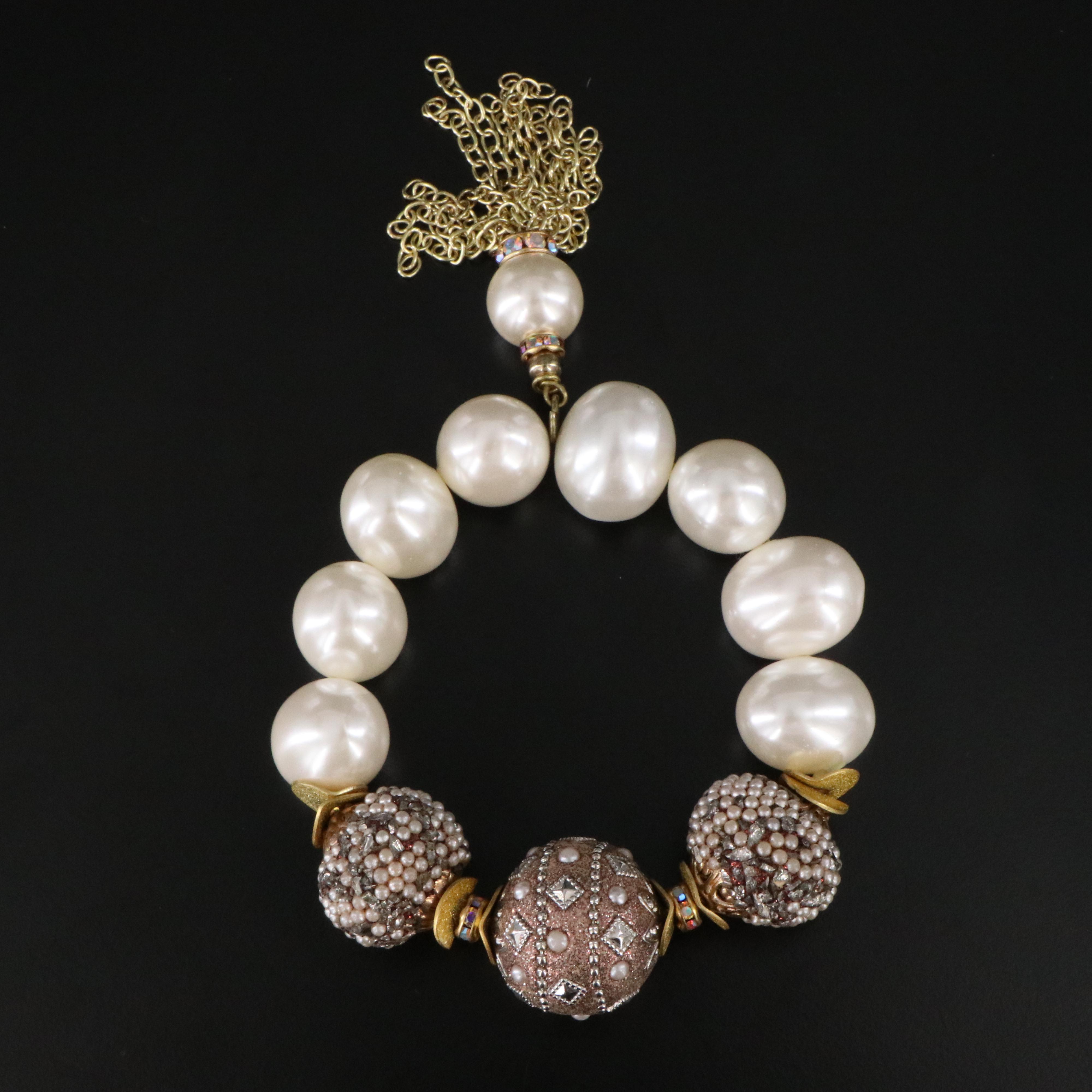 Rhinestones and Faux Pearls Featured in Jewelry Collection