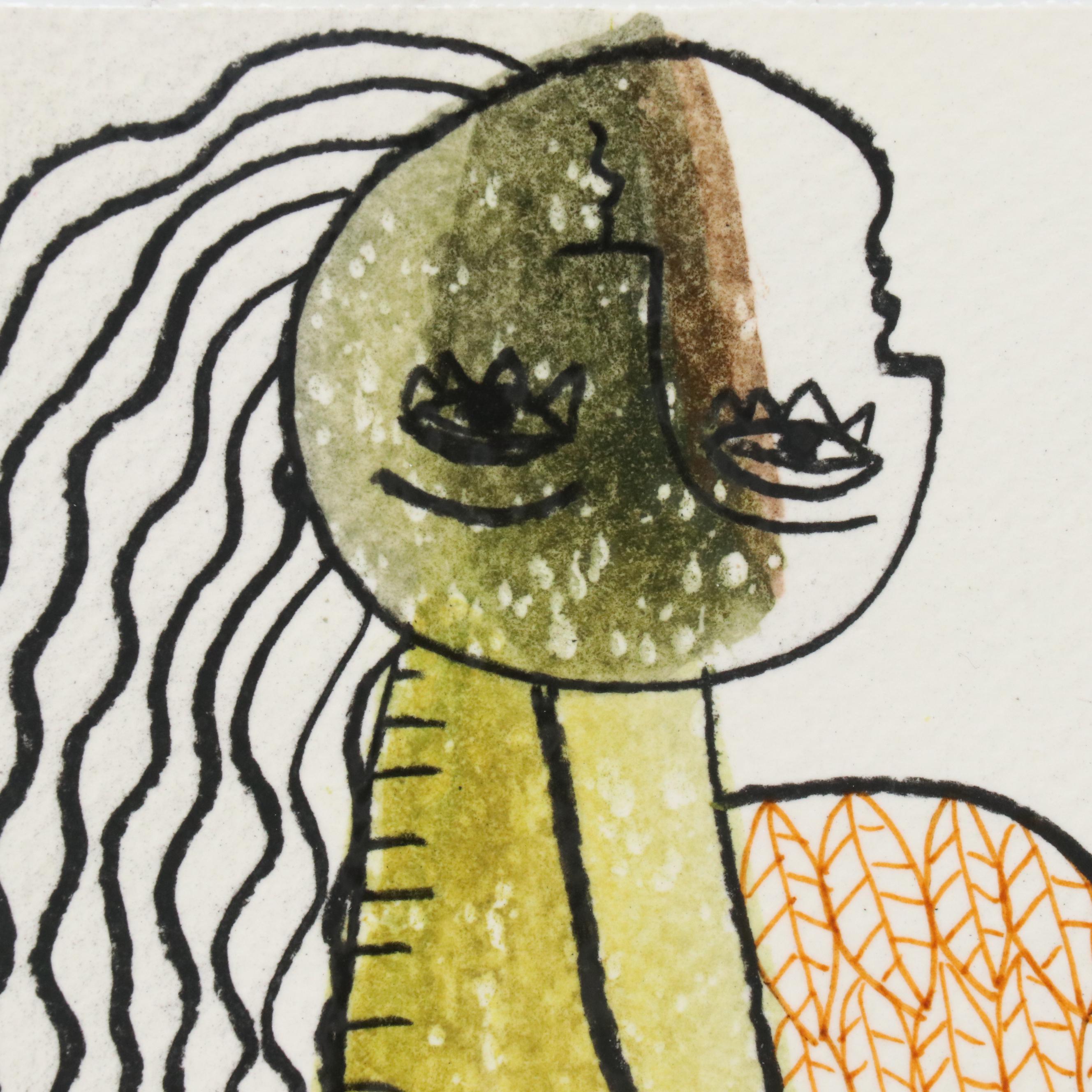 Michel Blázquez Surrealist Mixed Media Painting "Untitled #66," 2025