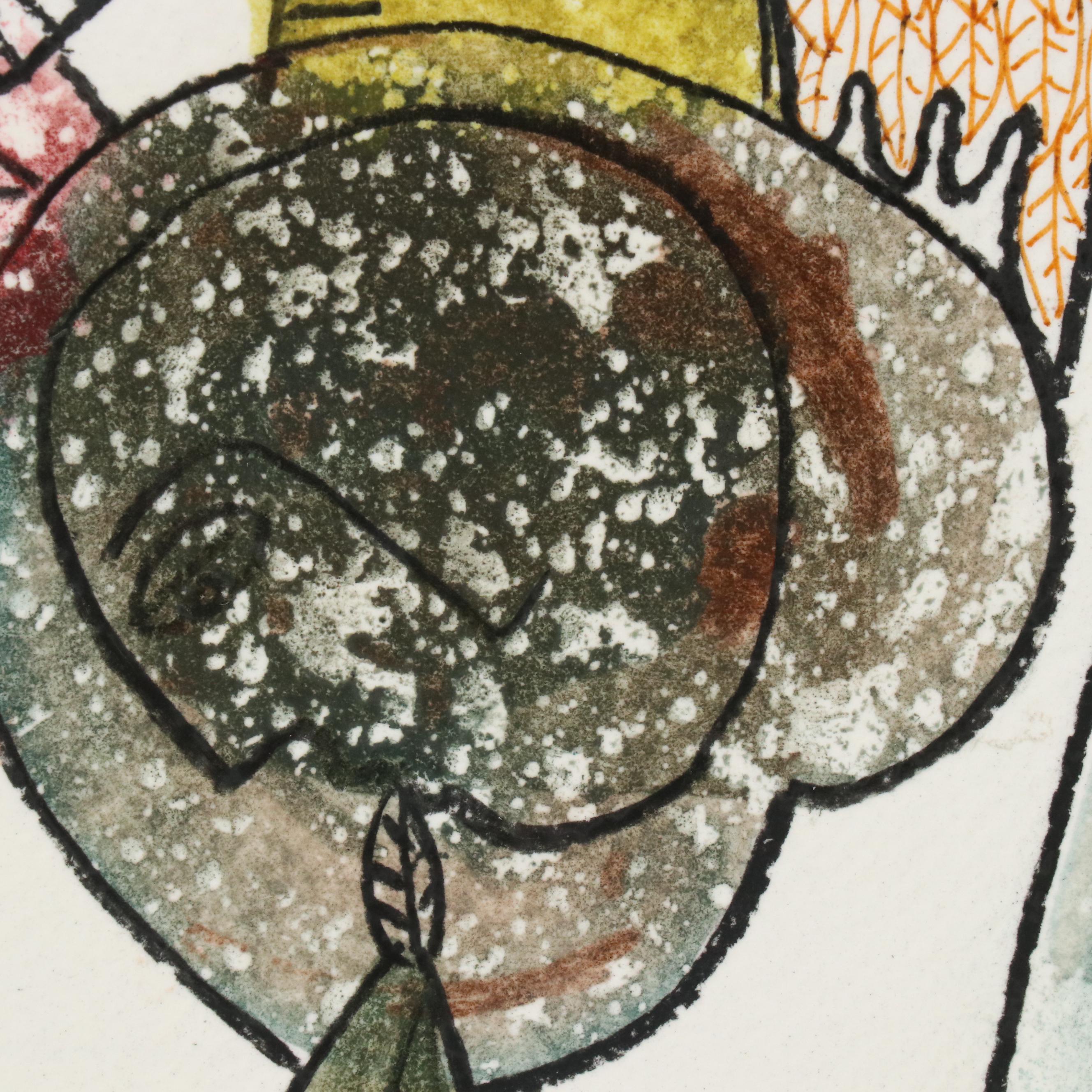 Michel Blázquez Surrealist Mixed Media Painting "Untitled #66," 2025