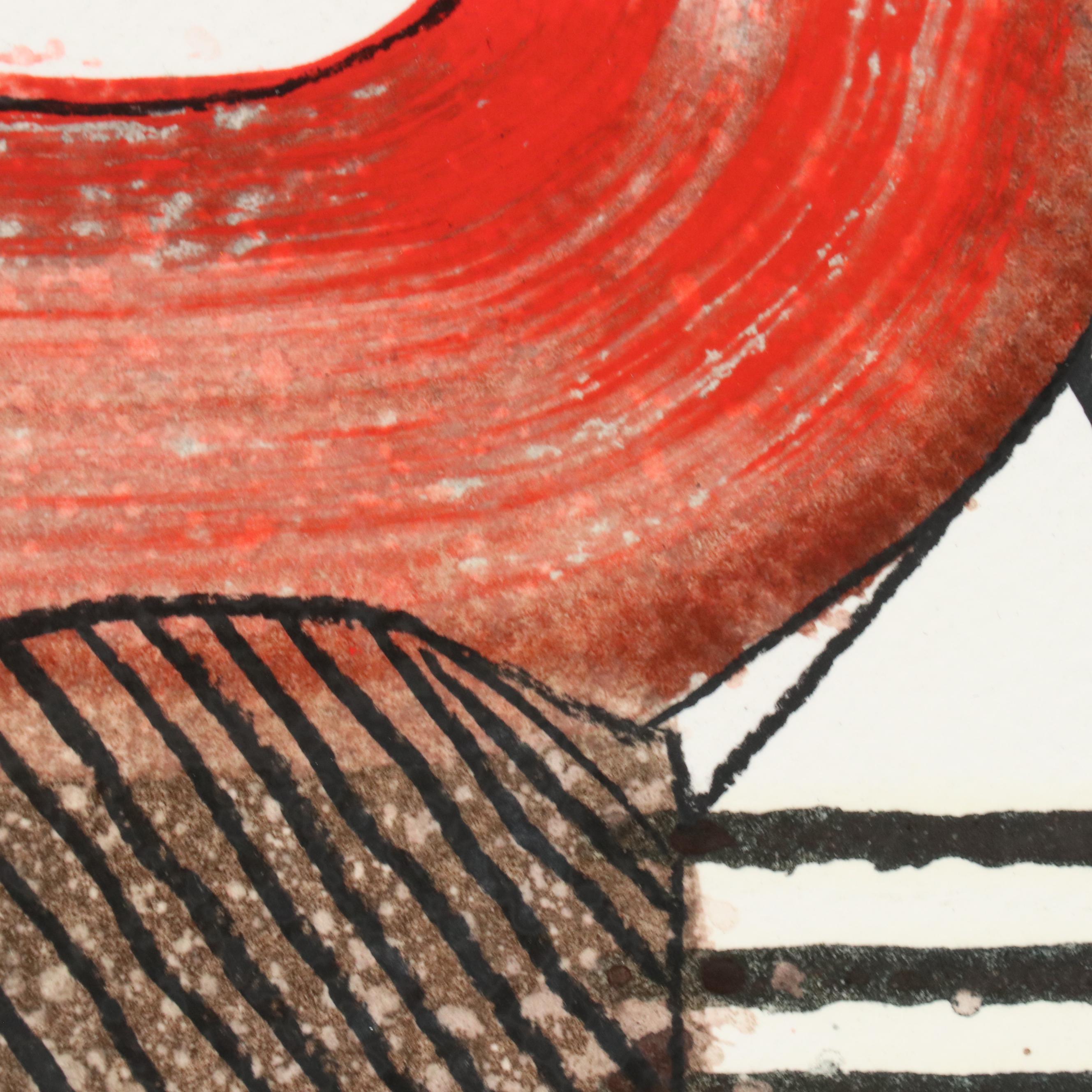 Michel Blázquez Surrealist Mixed Media Painting "Untitled #62," 2025