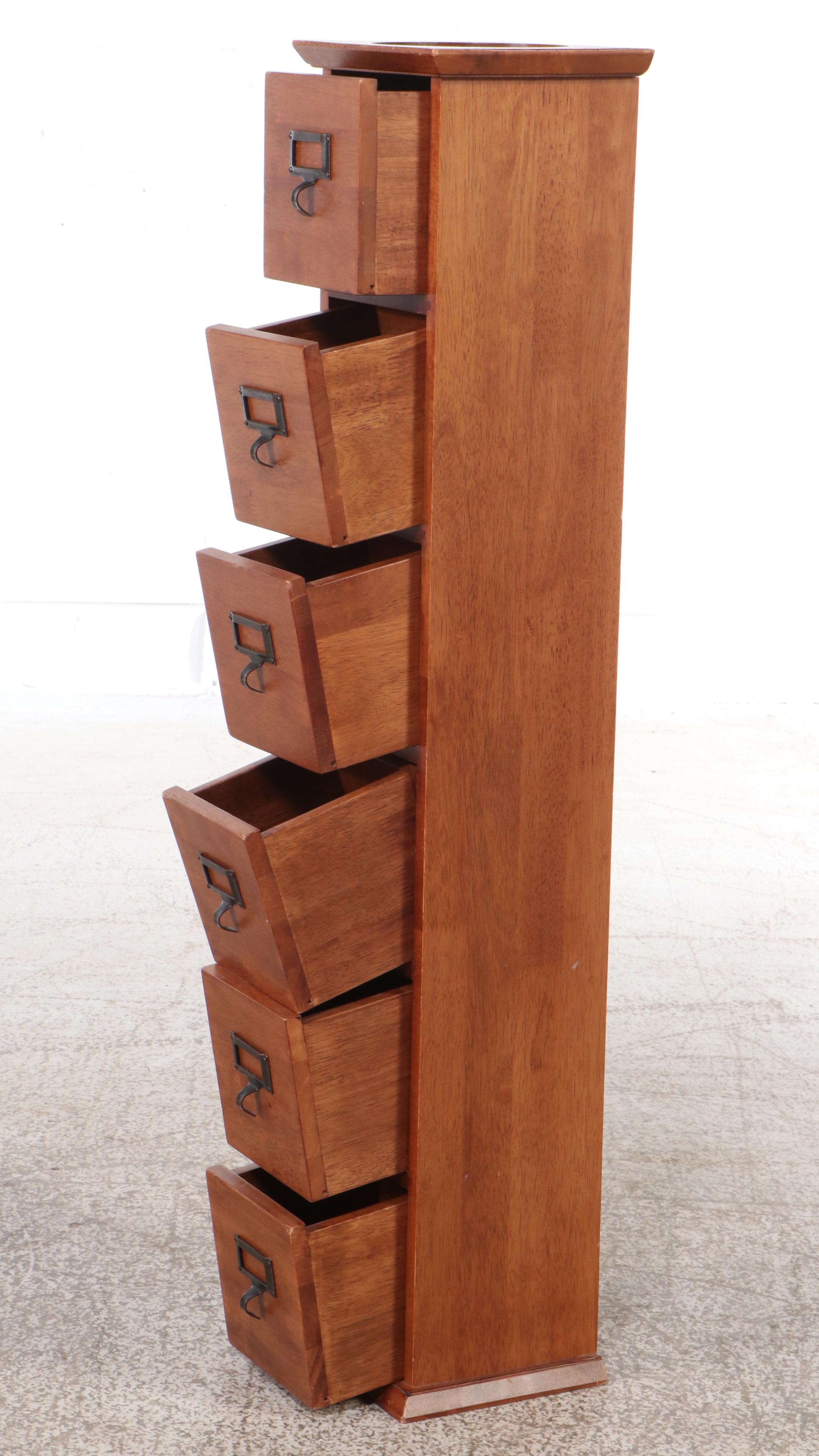 Metal Pot Rack with Wood Card File