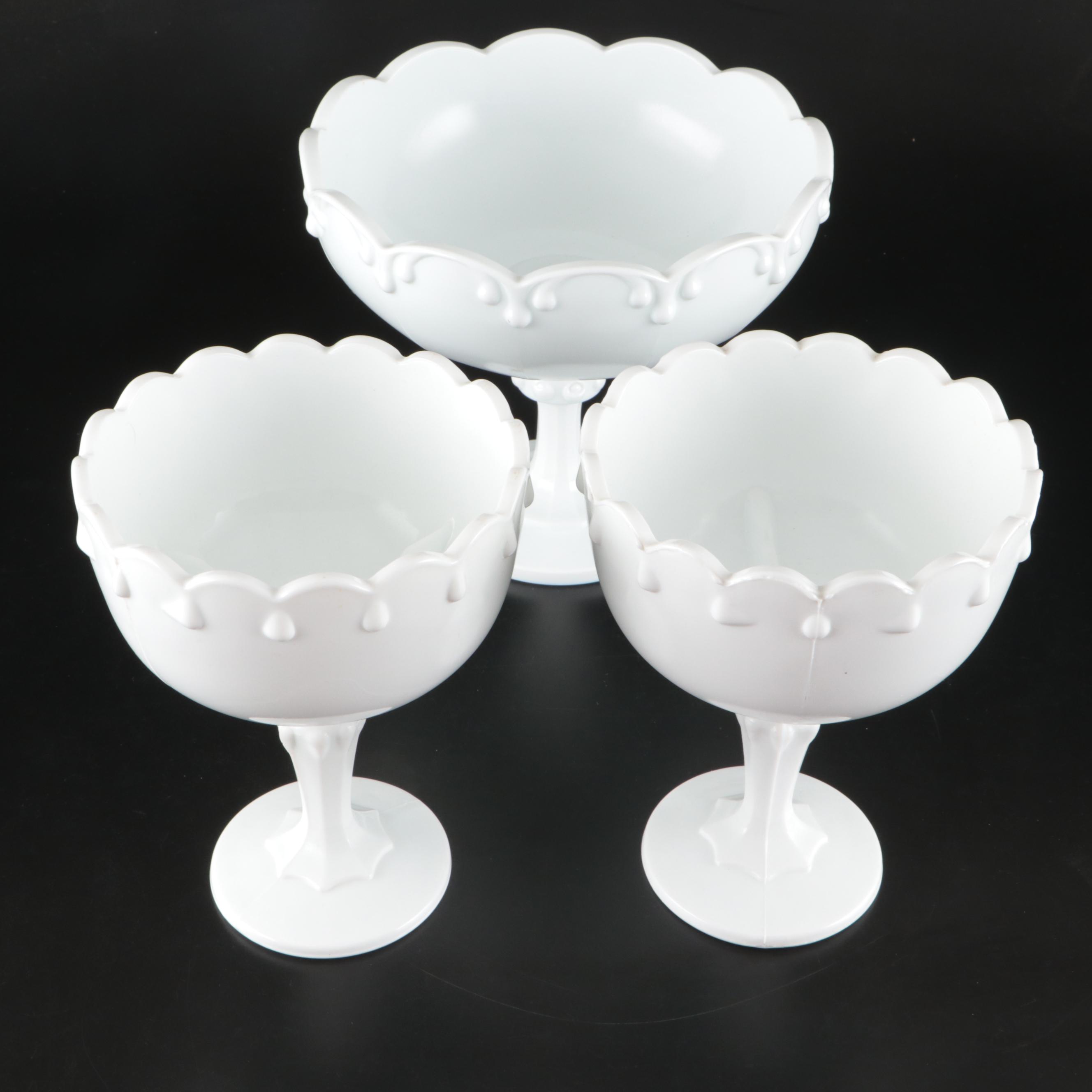 Indiana Milk Glass Compote and Candy Dishes