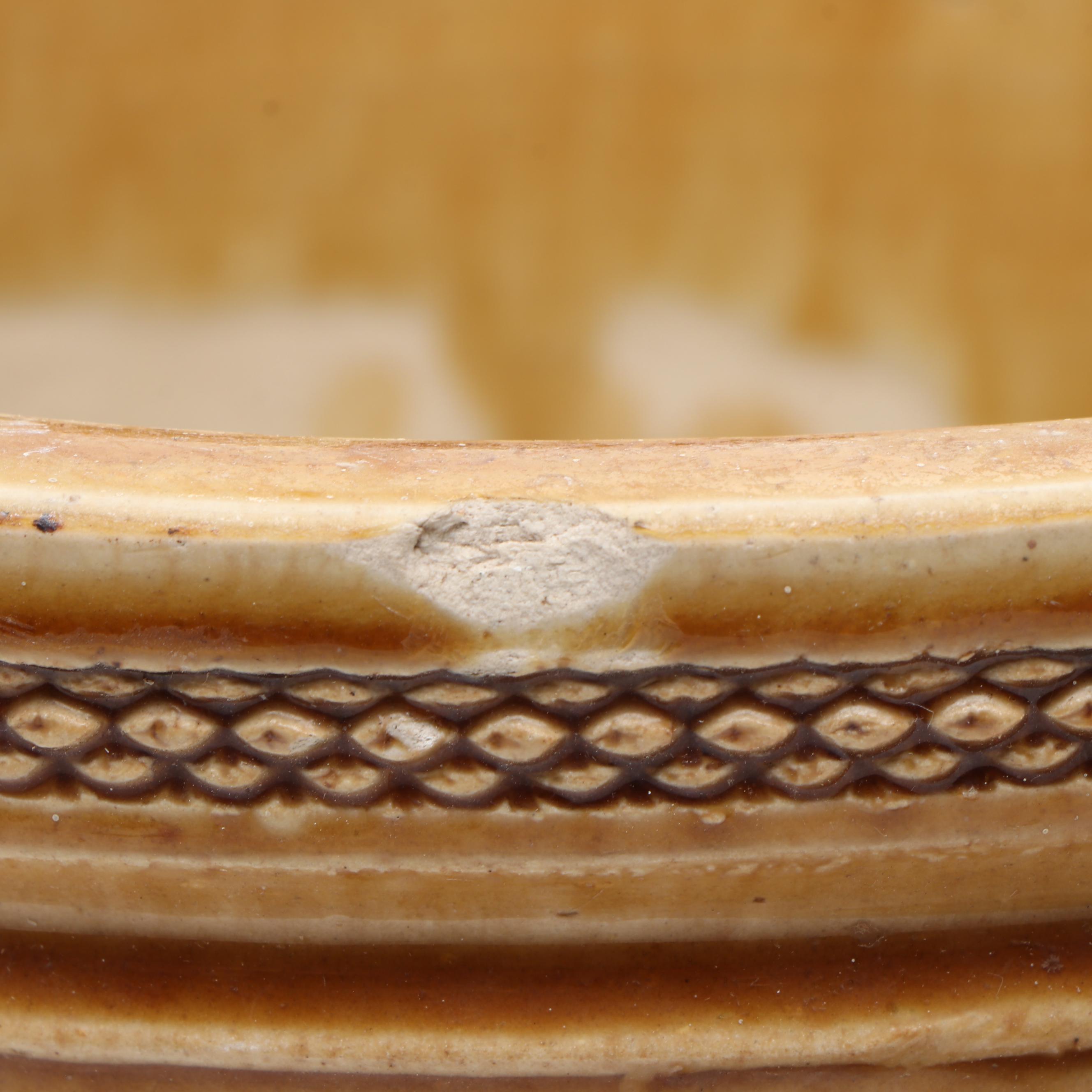 English Sprig Decorated Cider Jug with Mold and Other Victorian Kitchenware