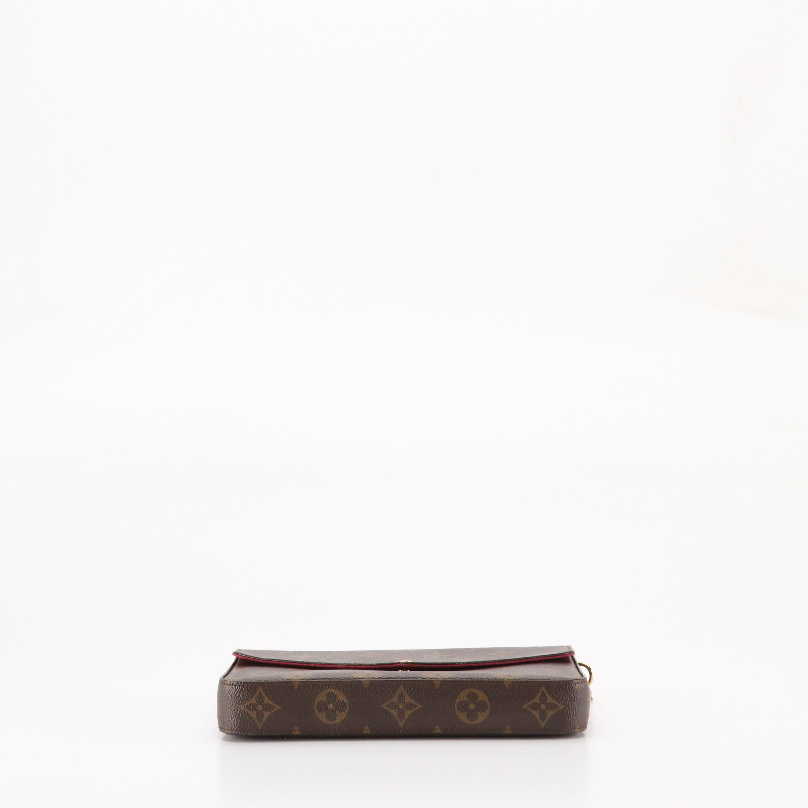 Louis Vuitton Félicie Pochette Chain Linked Crossbody Bag in Monogram Canvas