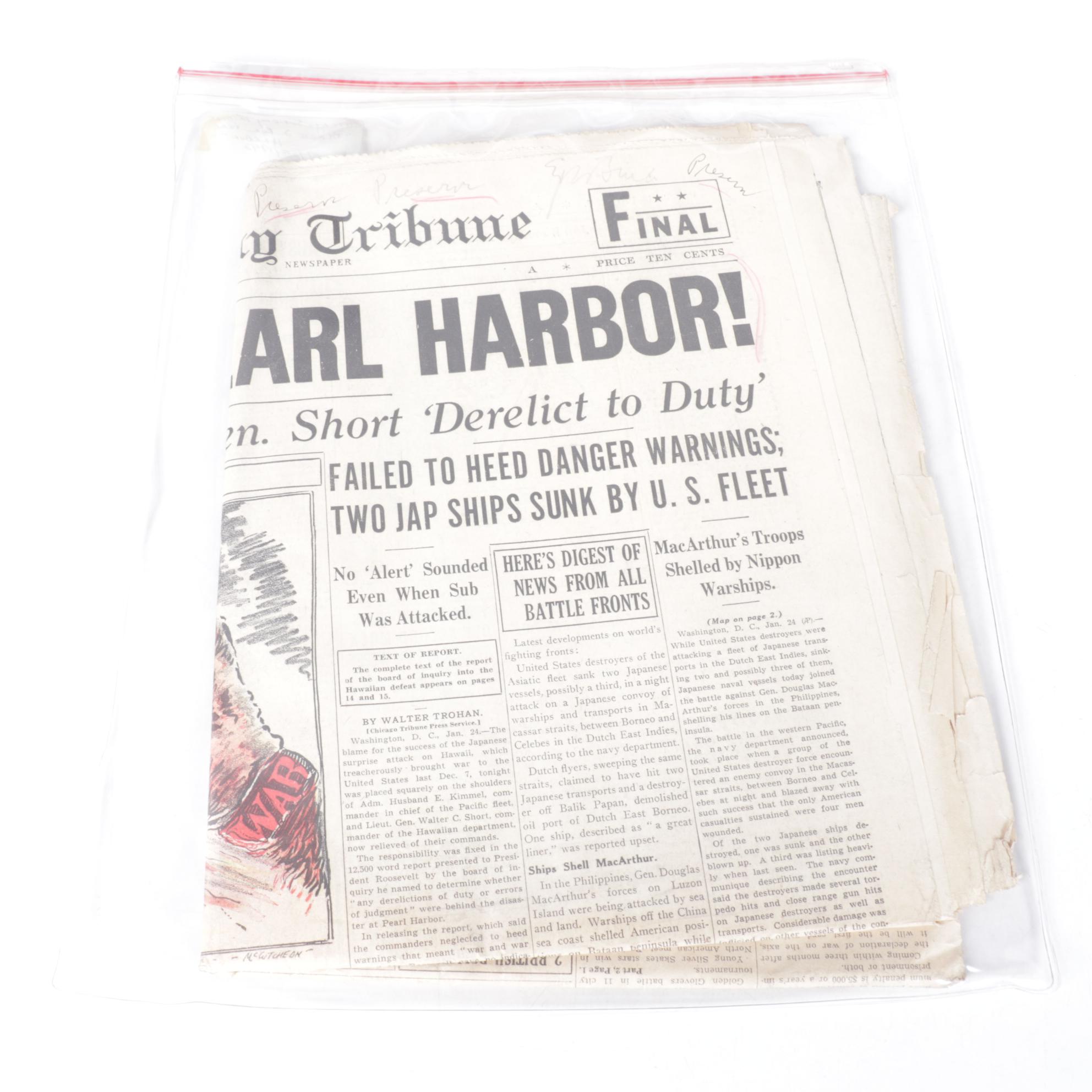 "Chicago Sunday Tribune" World War II Era Newspapers Collection, 1942