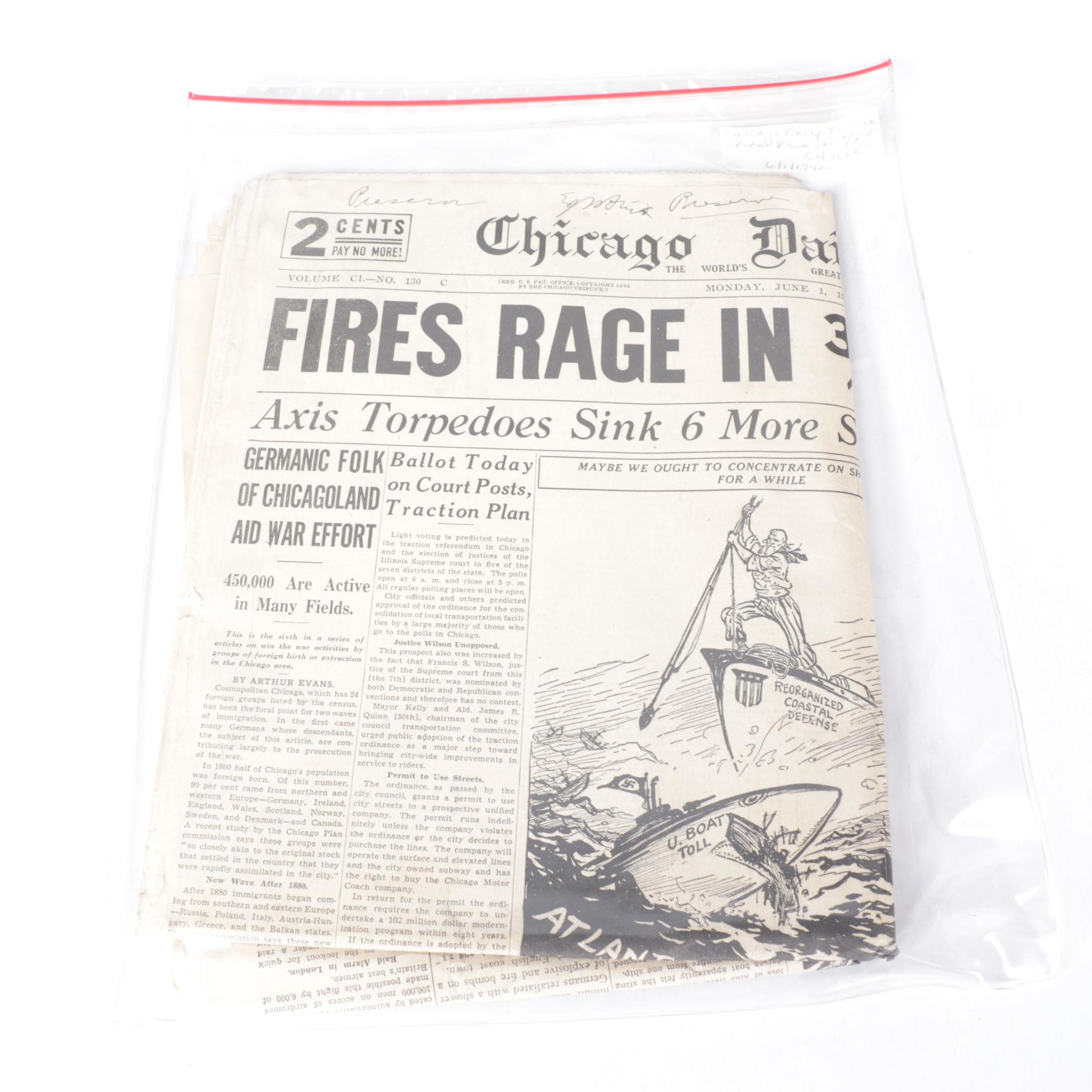 "Chicago Sunday Tribune" World War II Era Newspapers Collection, 1942