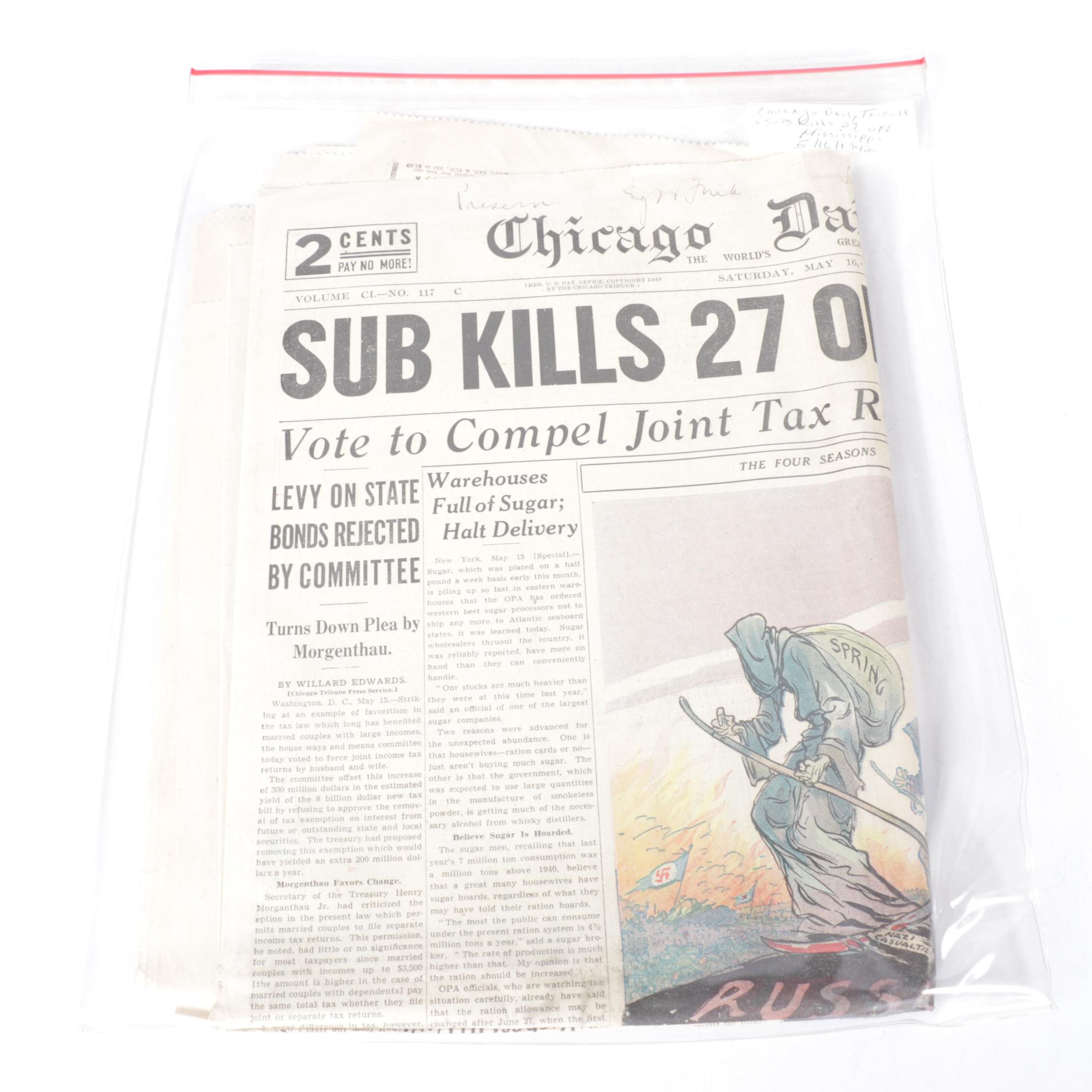 "Chicago Sunday Tribune" World War II Era Newspapers Collection, 1942