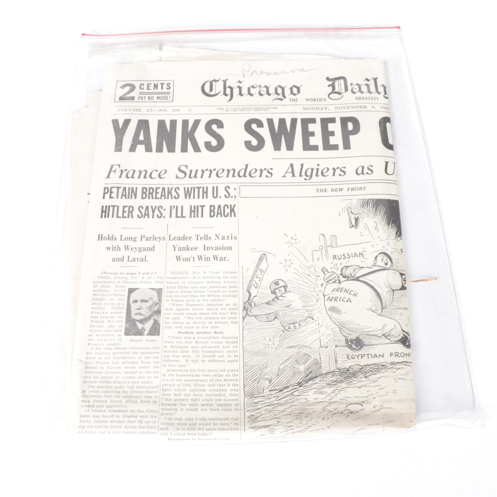 "Chicago Sunday Tribune" World War II Era Newspapers Collection, 1942