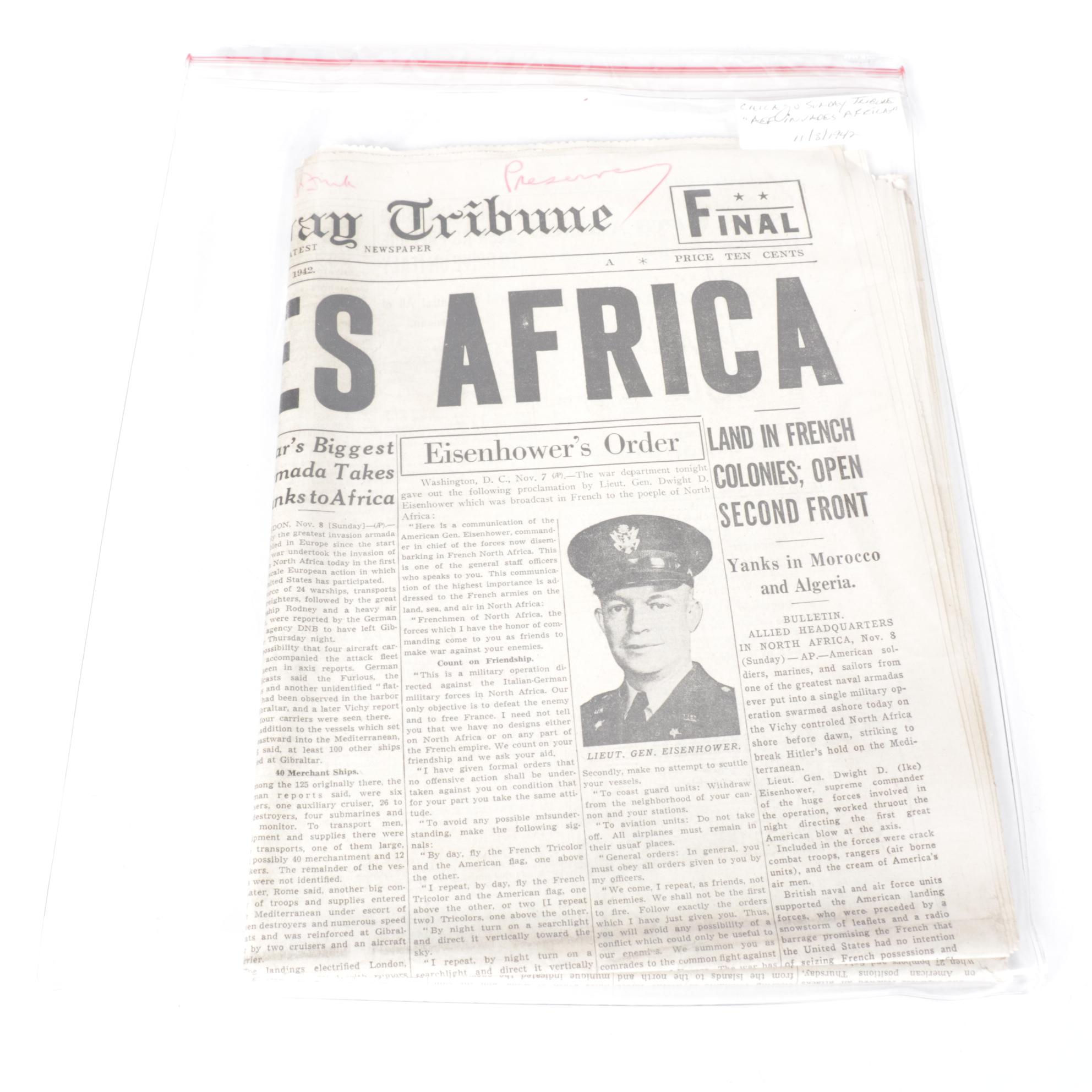 "Chicago Sunday Tribune" World War II Era Newspapers Collection, 1942