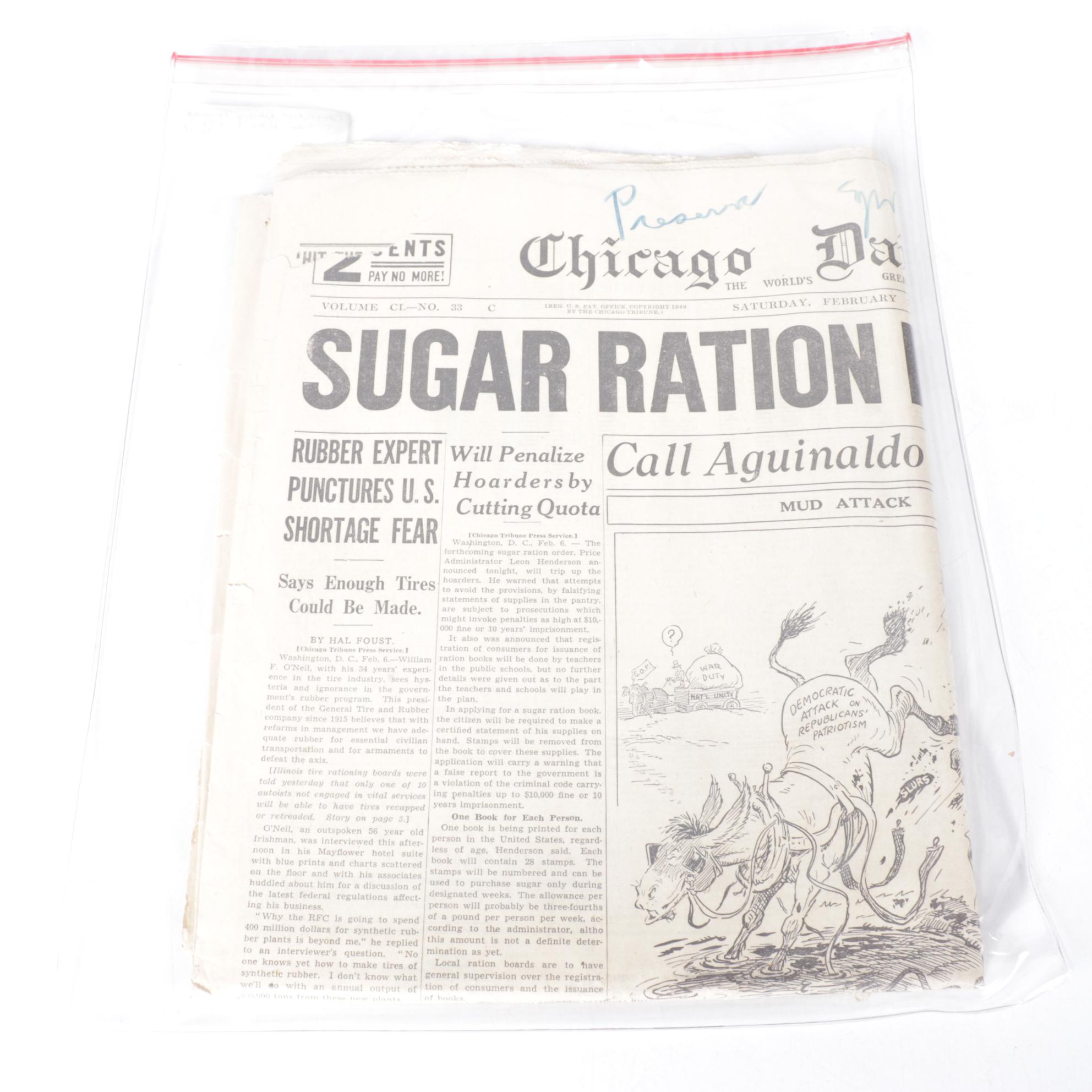 "Chicago Sunday Tribune" World War II Era Newspapers Collection, 1942