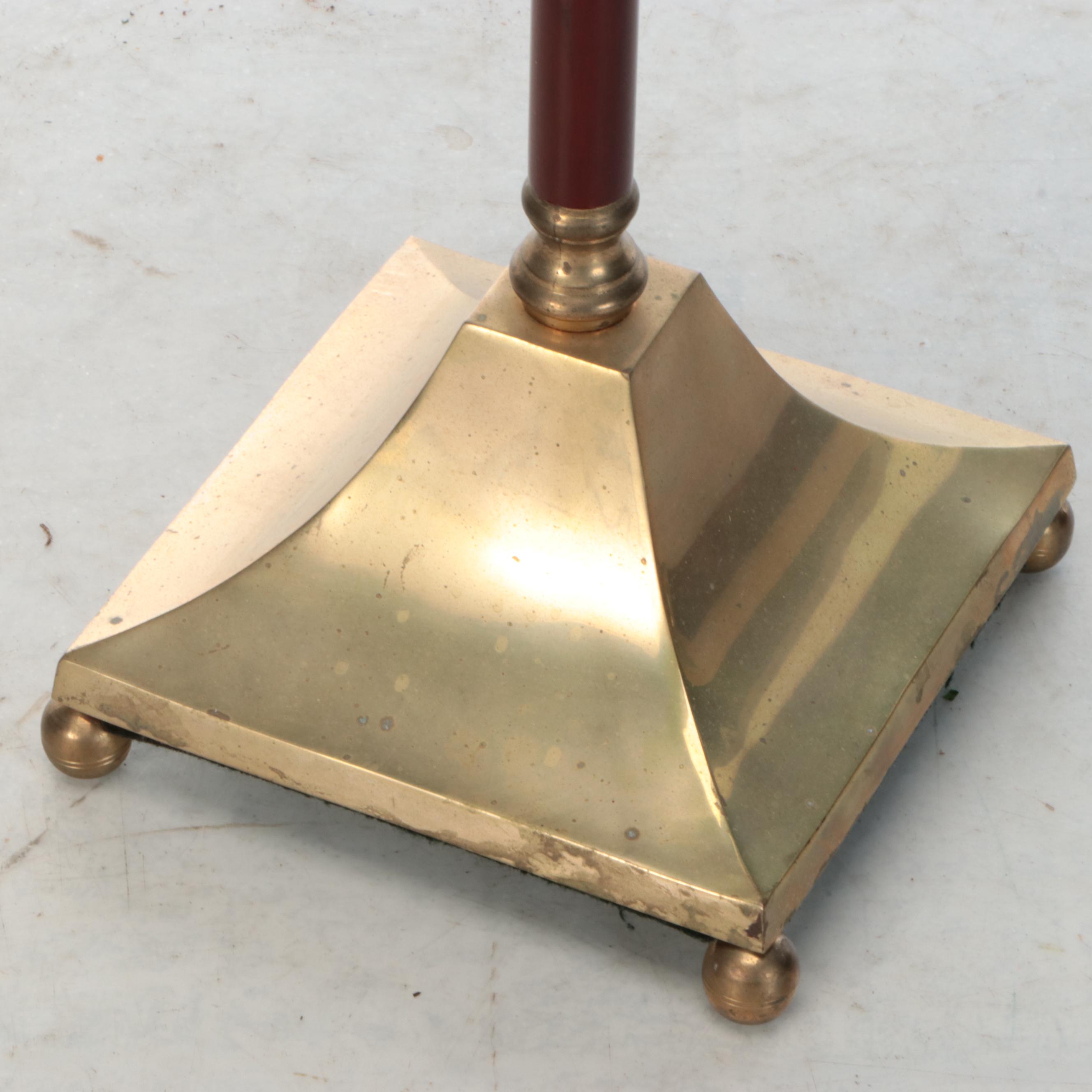 Brass and Wood Horse Head Valet Stand