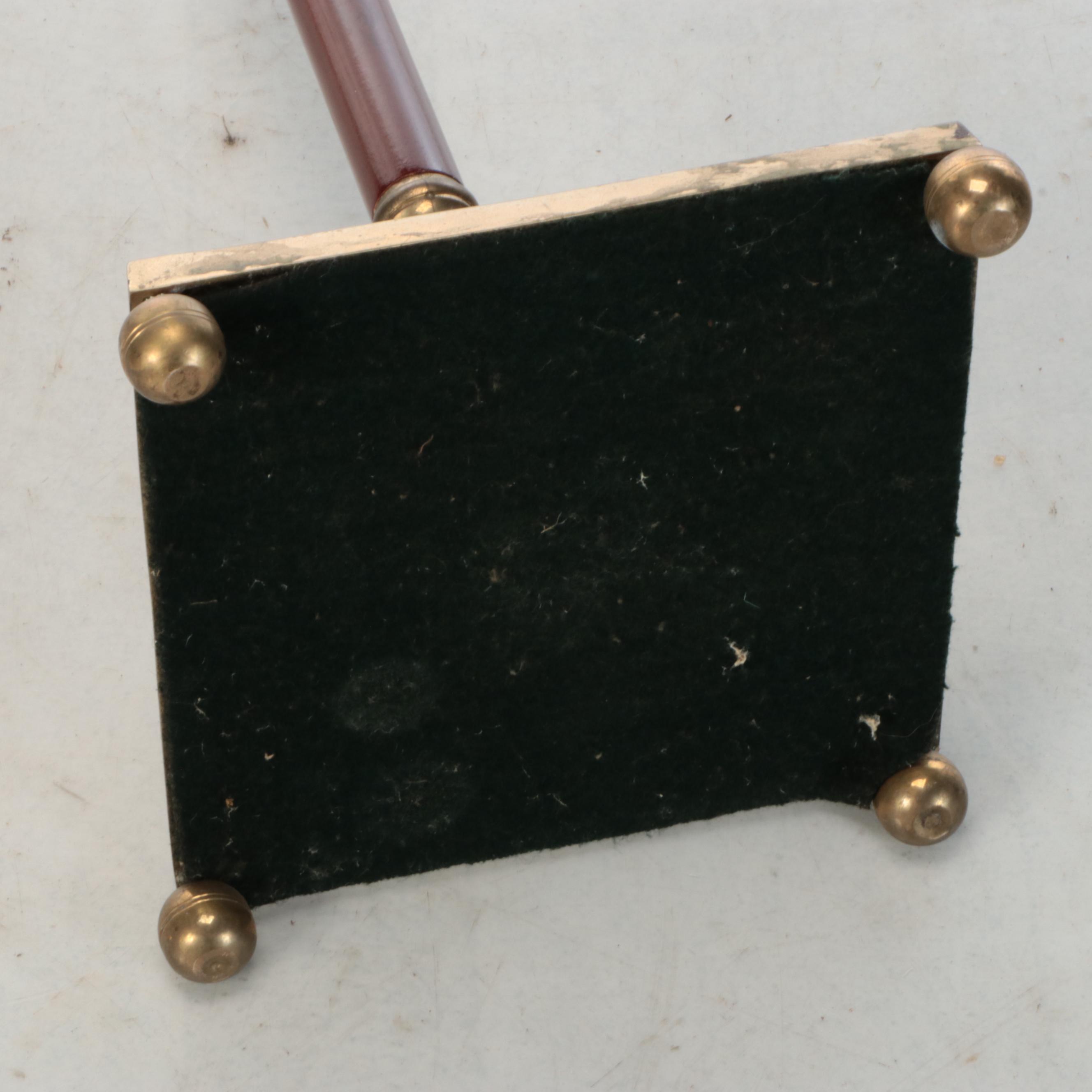 Brass and Wood Horse Head Valet Stand