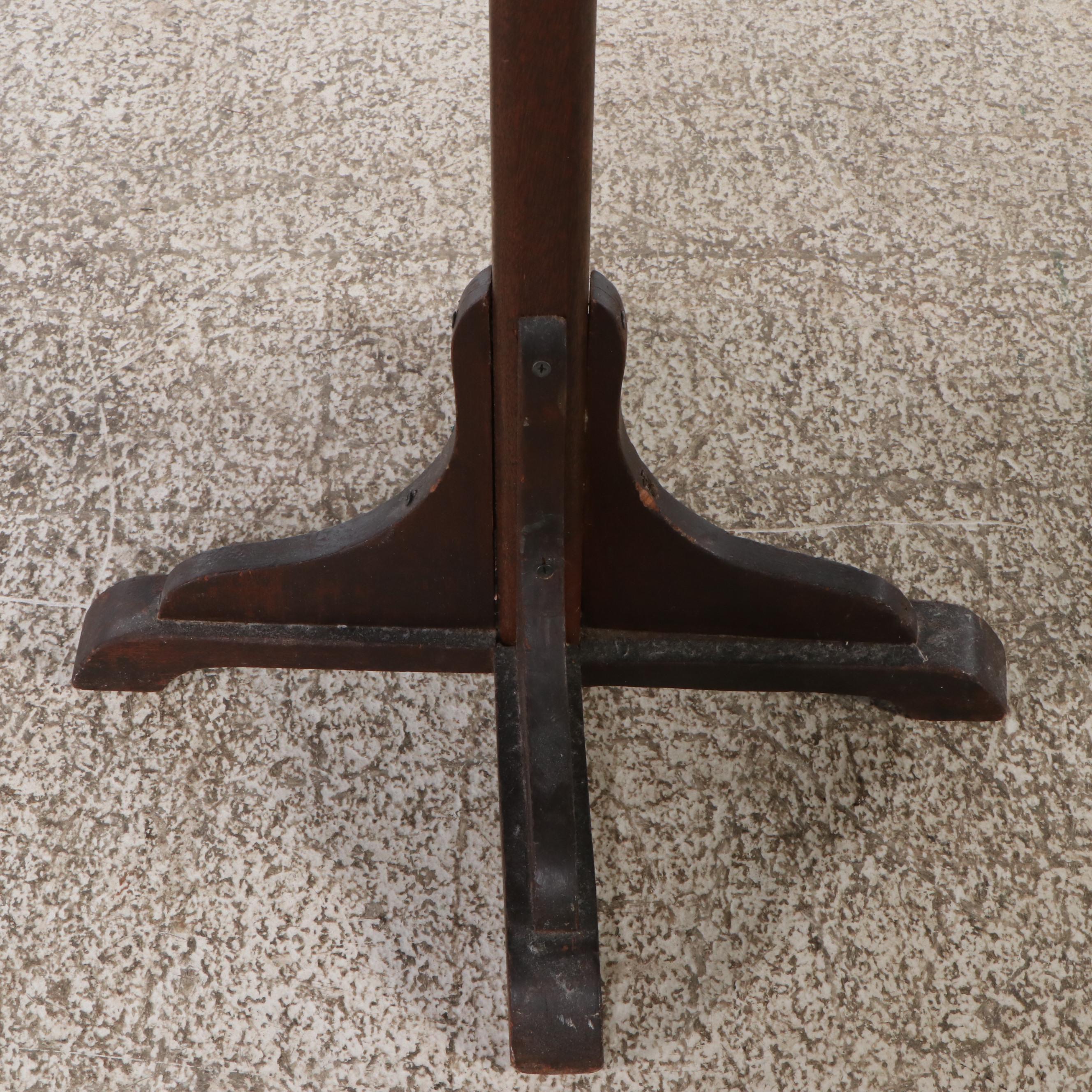 Oak and Other Painted Wood Coat Rack, 20th Century