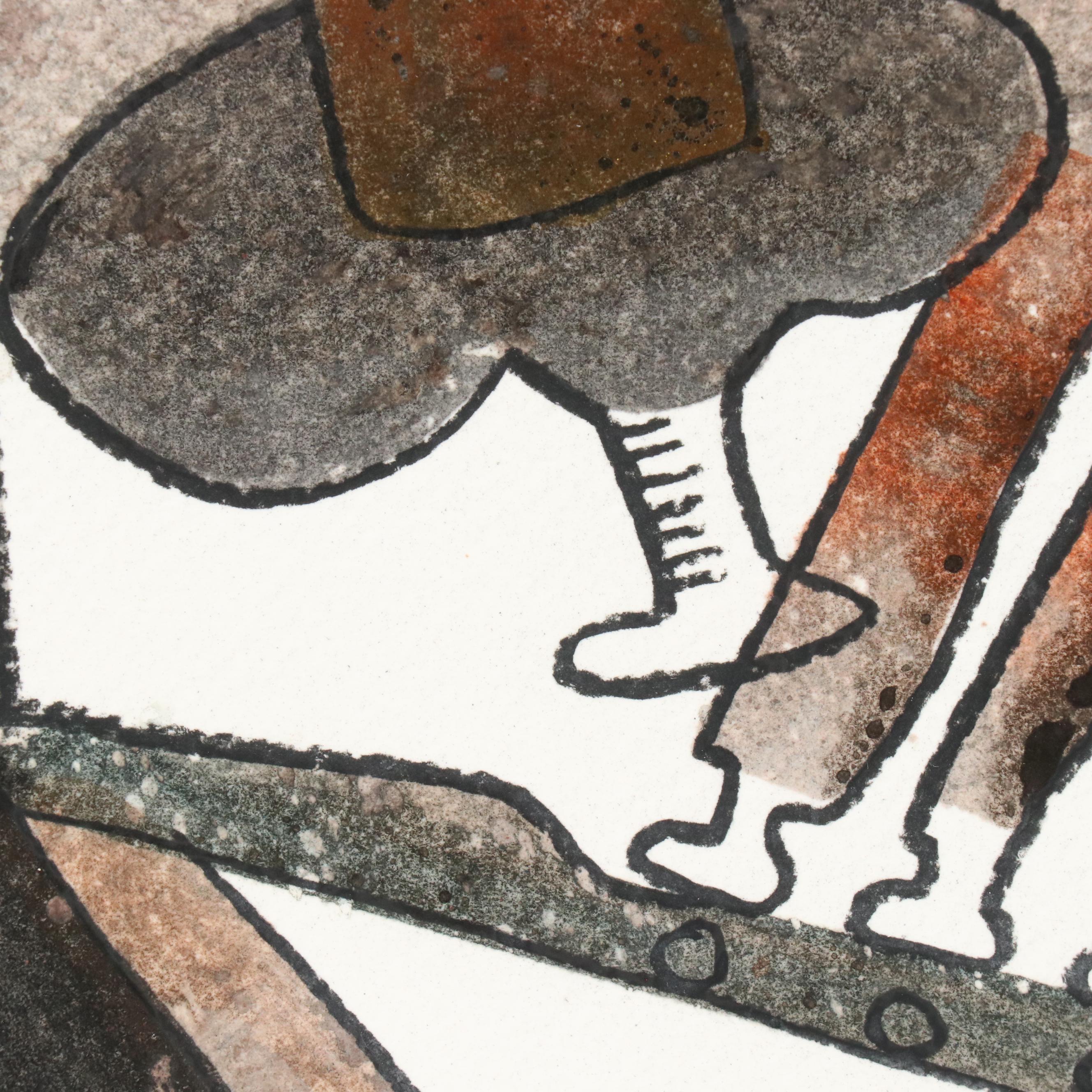 Michel Blázquez Surrealist Mixed Media Painting "Untitled #60," 2025