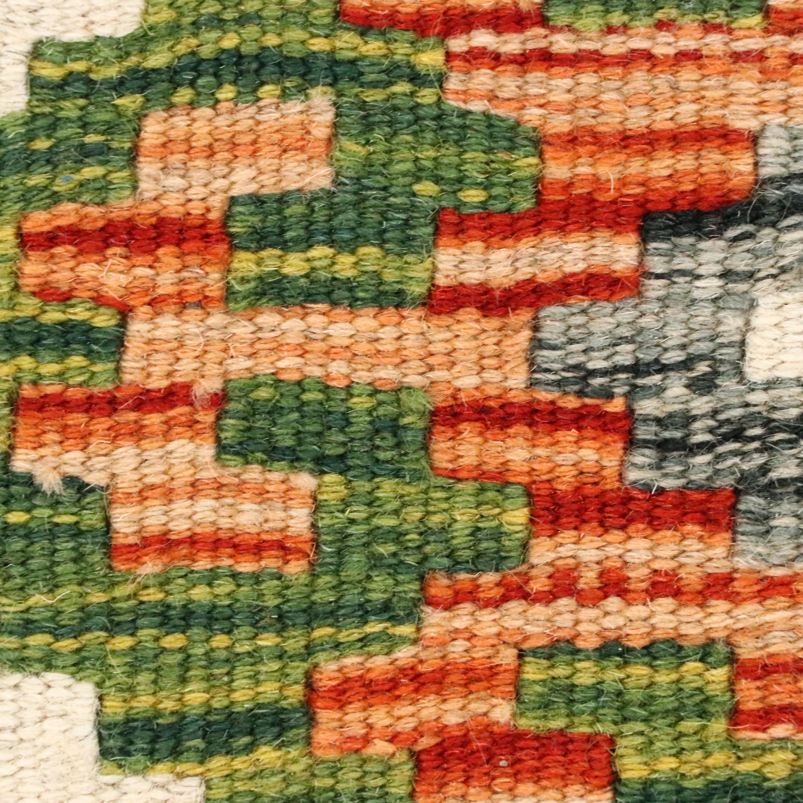 7'2 x 8'2 Handwoven Afghan Kilim Area Rug