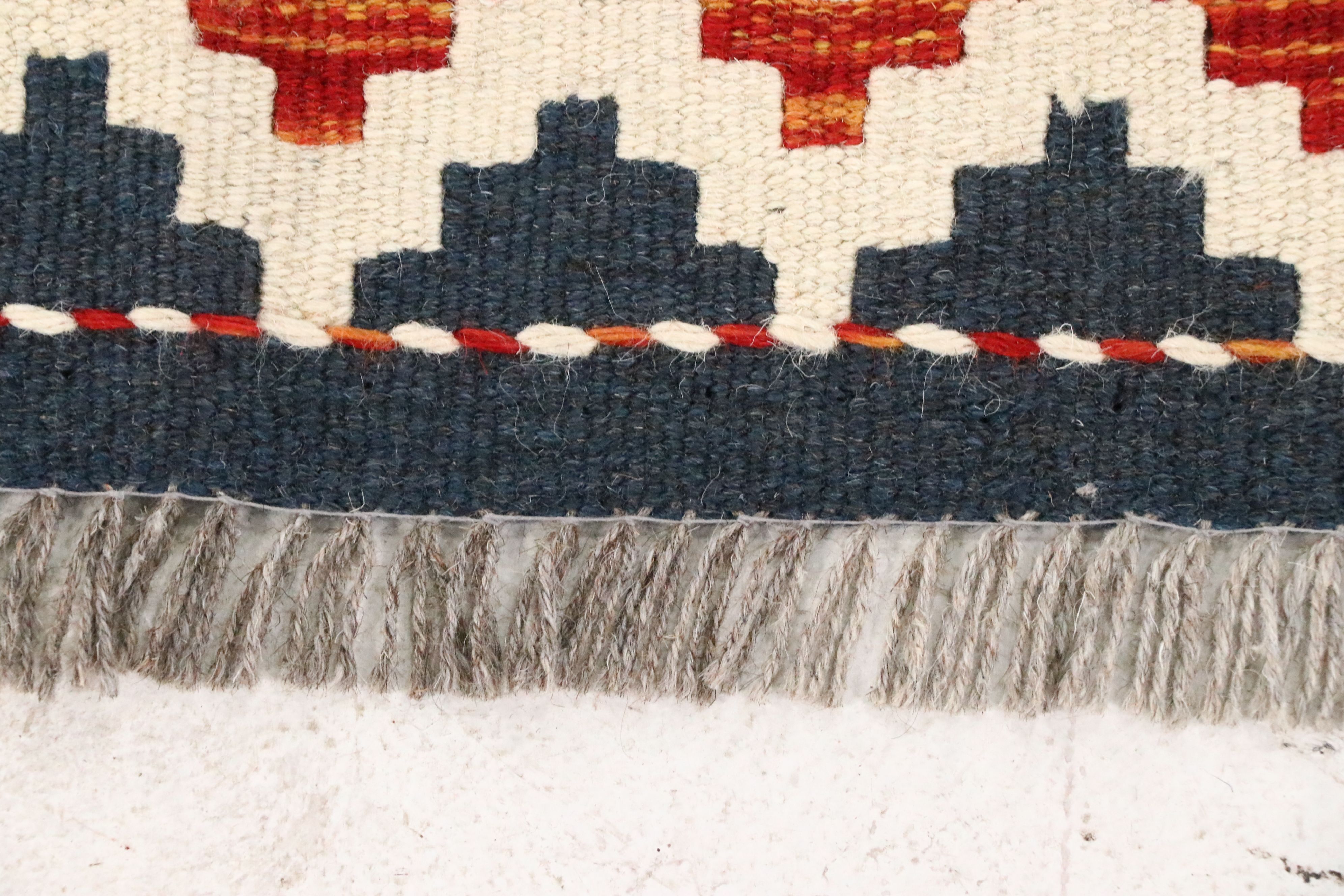 7'2 x 8'2 Handwoven Afghan Kilim Area Rug