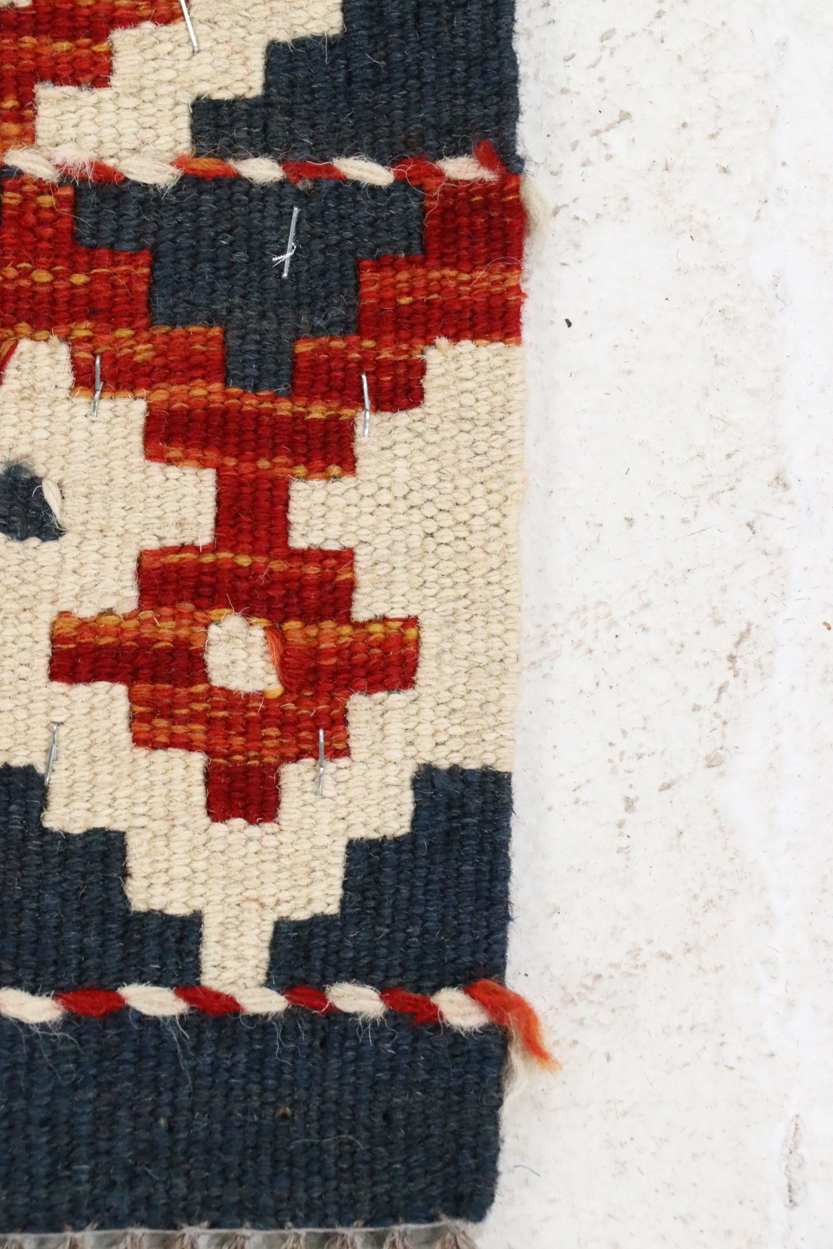 7'2 x 8'2 Handwoven Afghan Kilim Area Rug