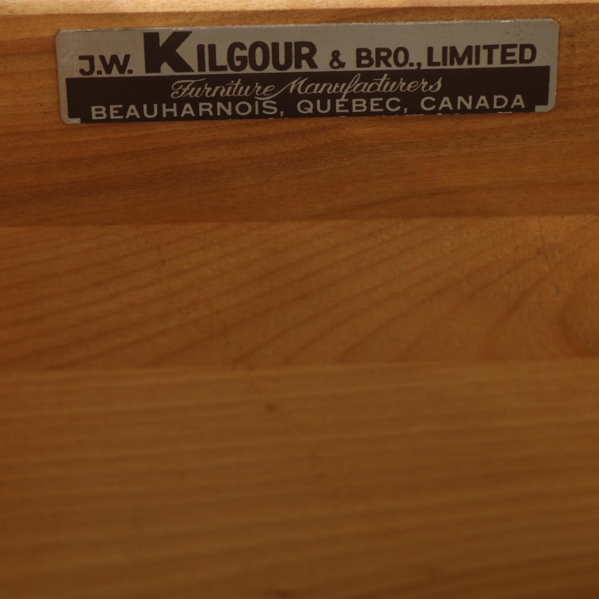 J.W. Kilgour Mid Century Modern Walnut Chest of Drawers, Mid-20th Century