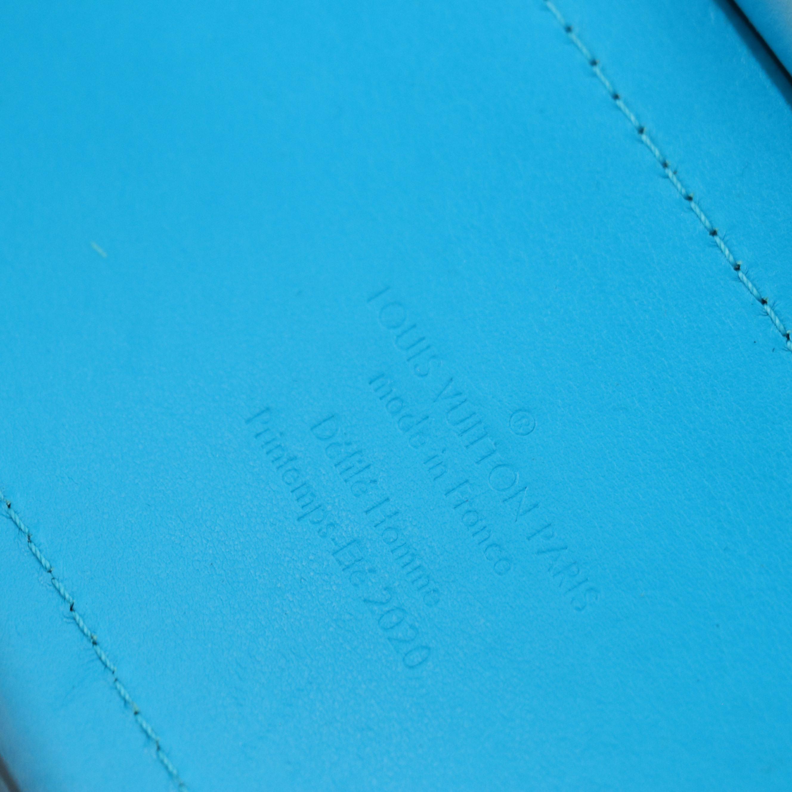 Louis Vuitton Trunk Crossbody Bag in Blue See-Through Monogram Mesh and Leather