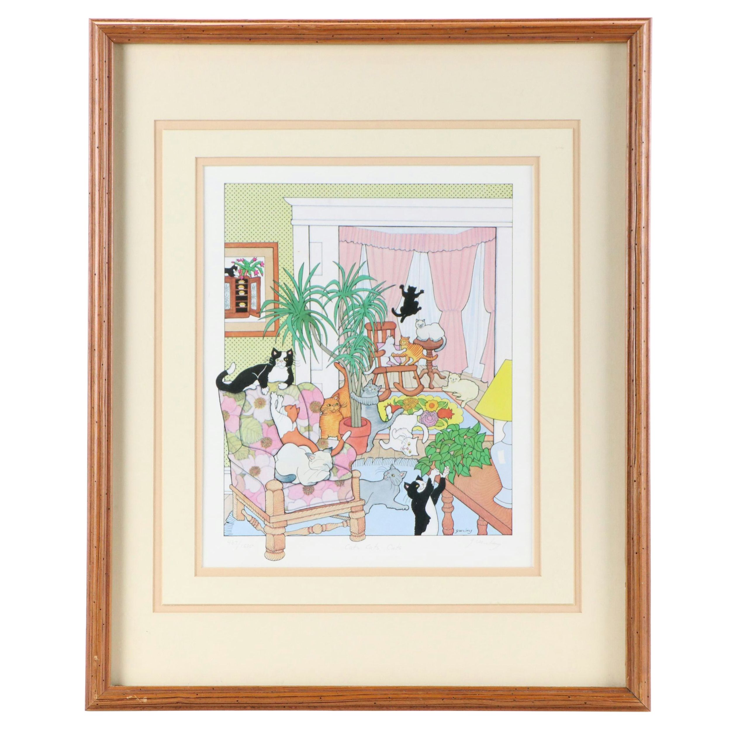 Frances Greenberg Digital Print "Cats Cats Cats"