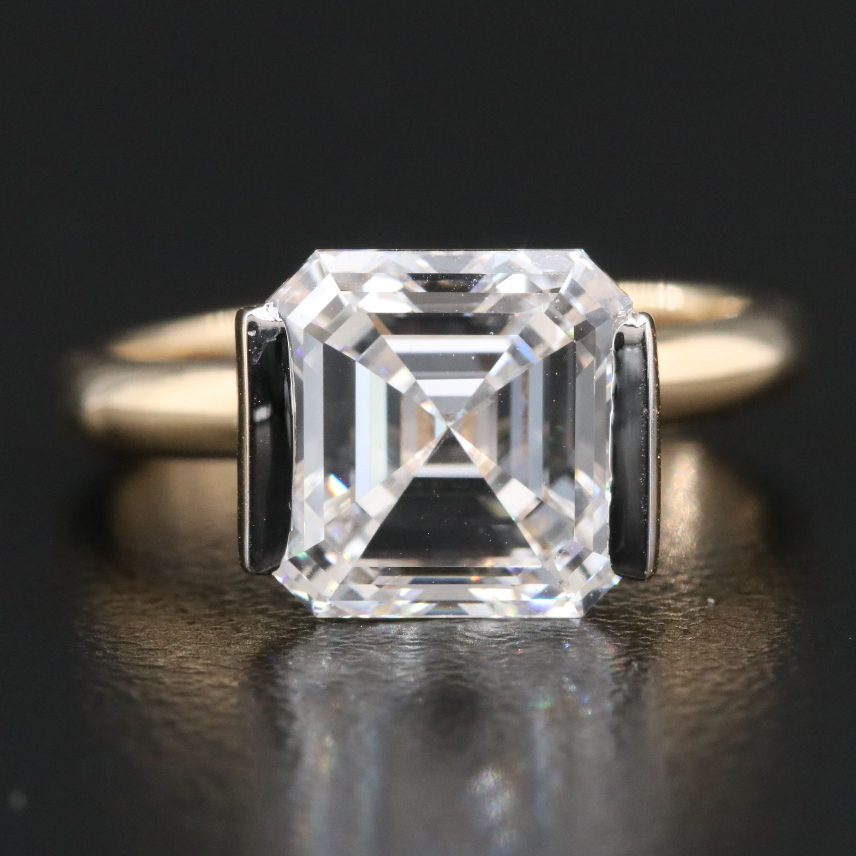 14K 4.10 CT Lab Grown Diamond Solitaire Ring with IGI Report