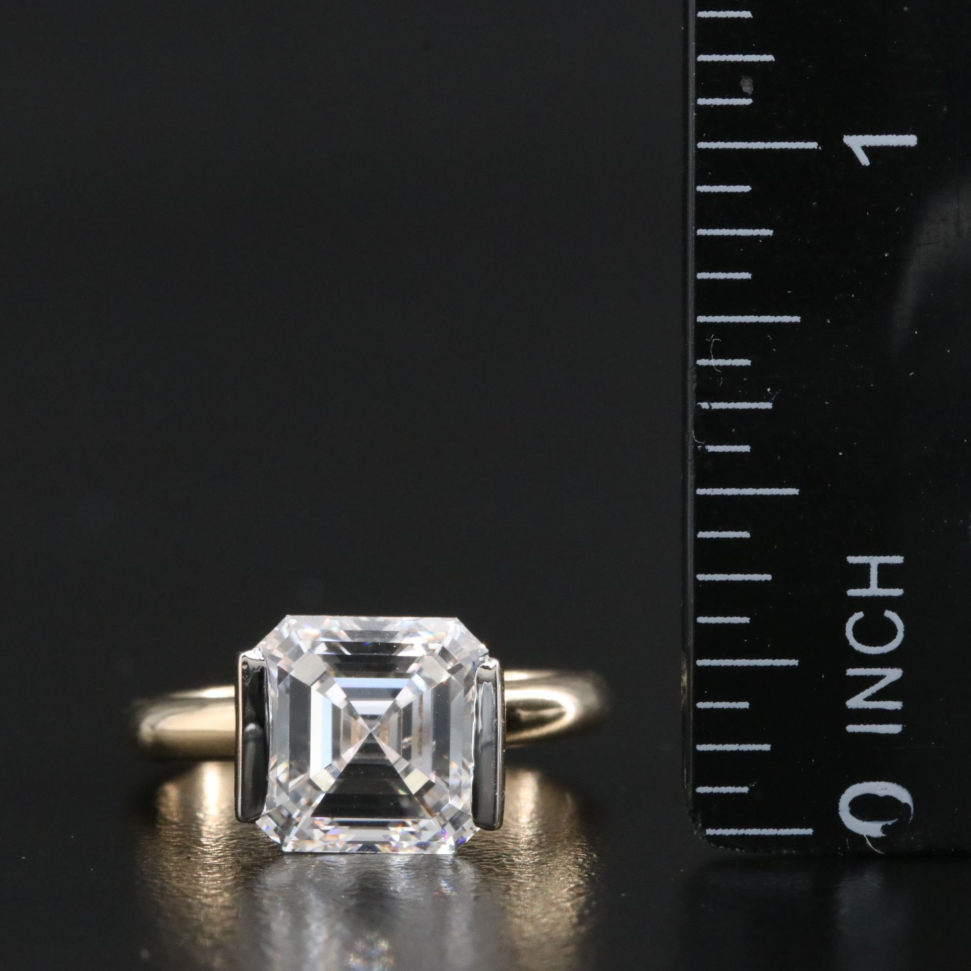 14K 4.10 CT Lab Grown Diamond Solitaire Ring with IGI Report