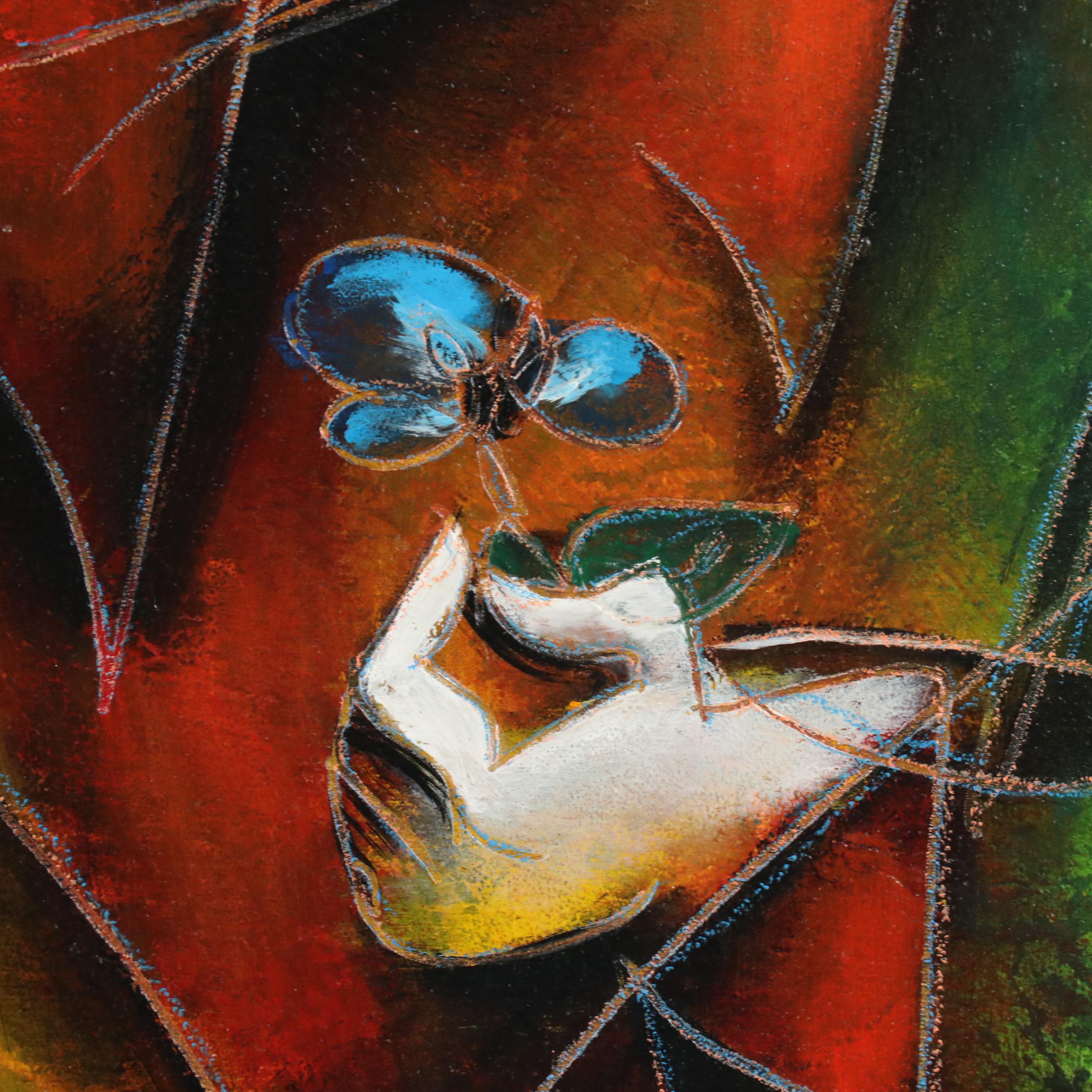 Jean-Claude Gaugy Carved Oil Painting "Deux Soeurs," 2001