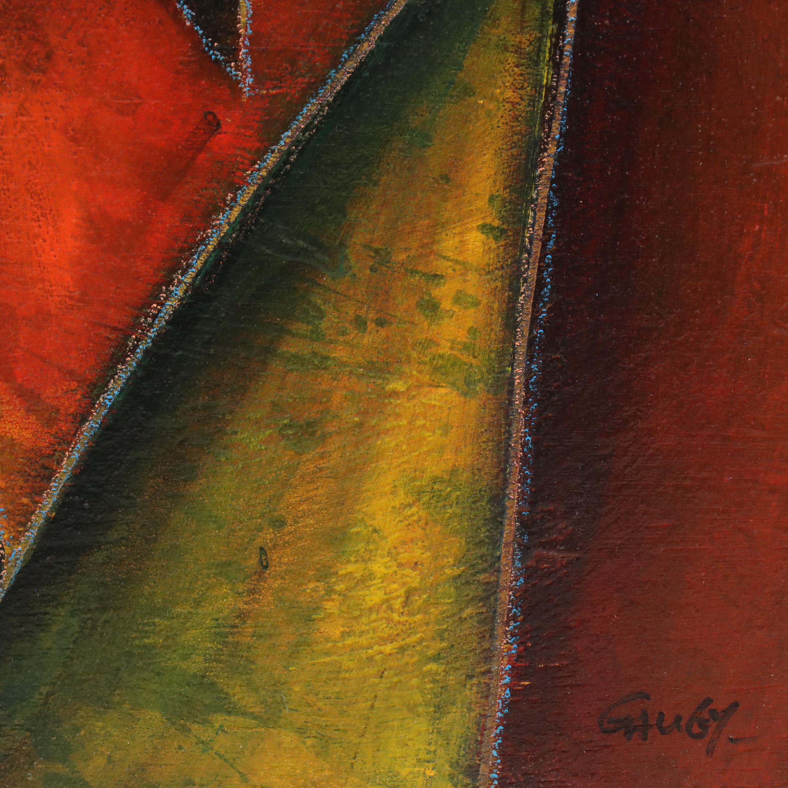 Jean-Claude Gaugy Carved Oil Painting "Deux Soeurs," 2001