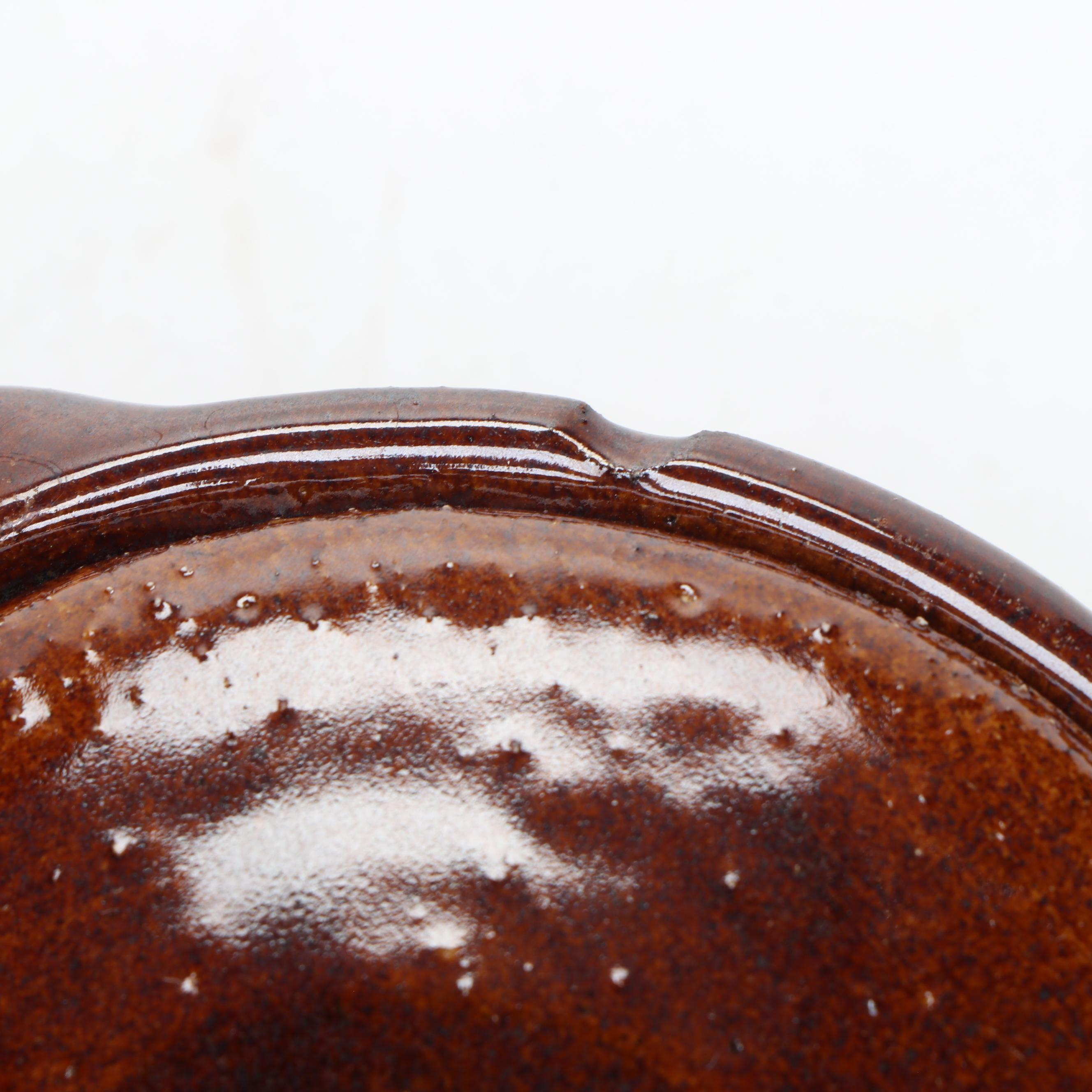 Vintage Two-Tone Stoneware Lidded Soup Bowls, Mid to Late 20th Century