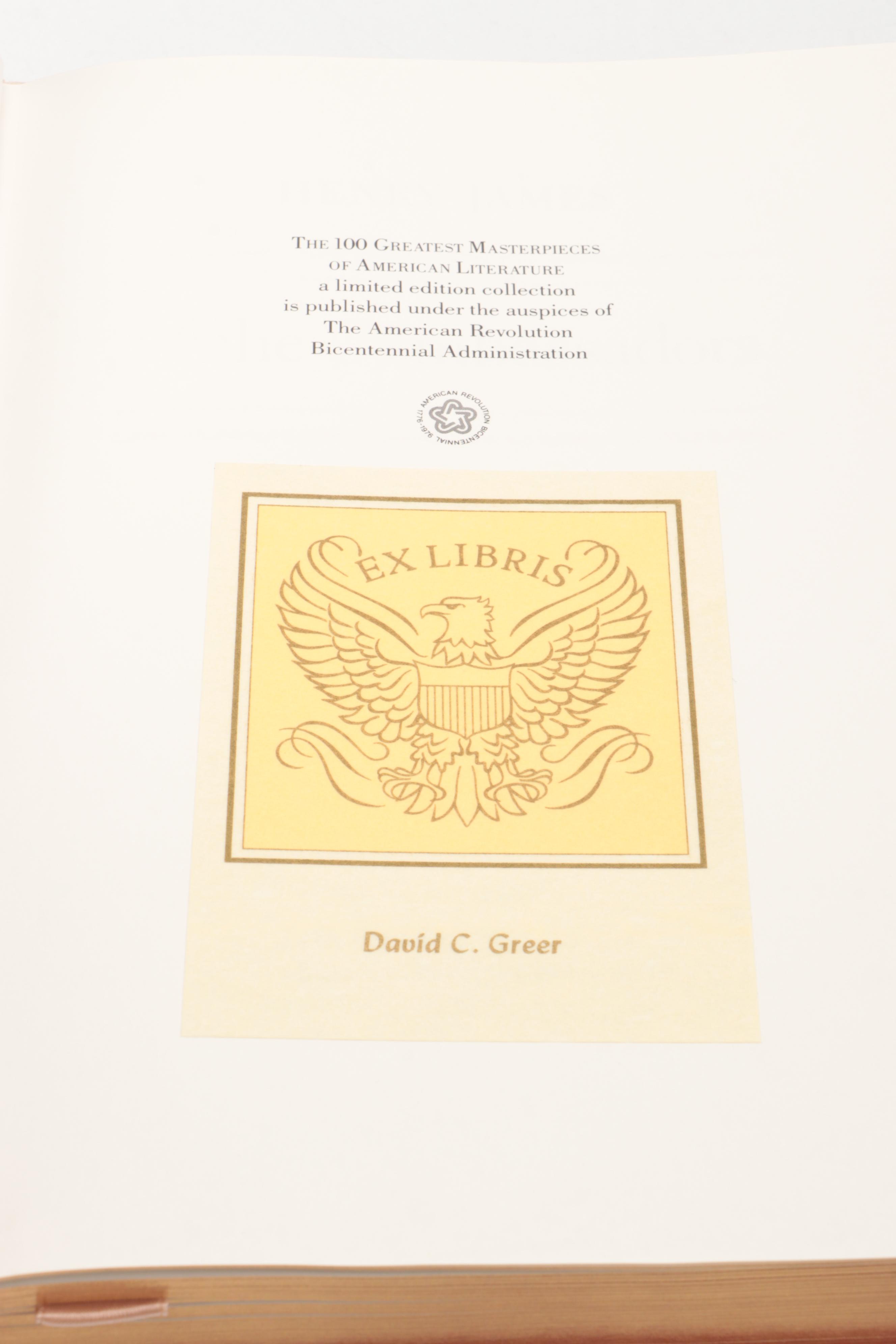 Franklin Library Nathaniel Hawthorne, Henry James, and Washington Irving Books