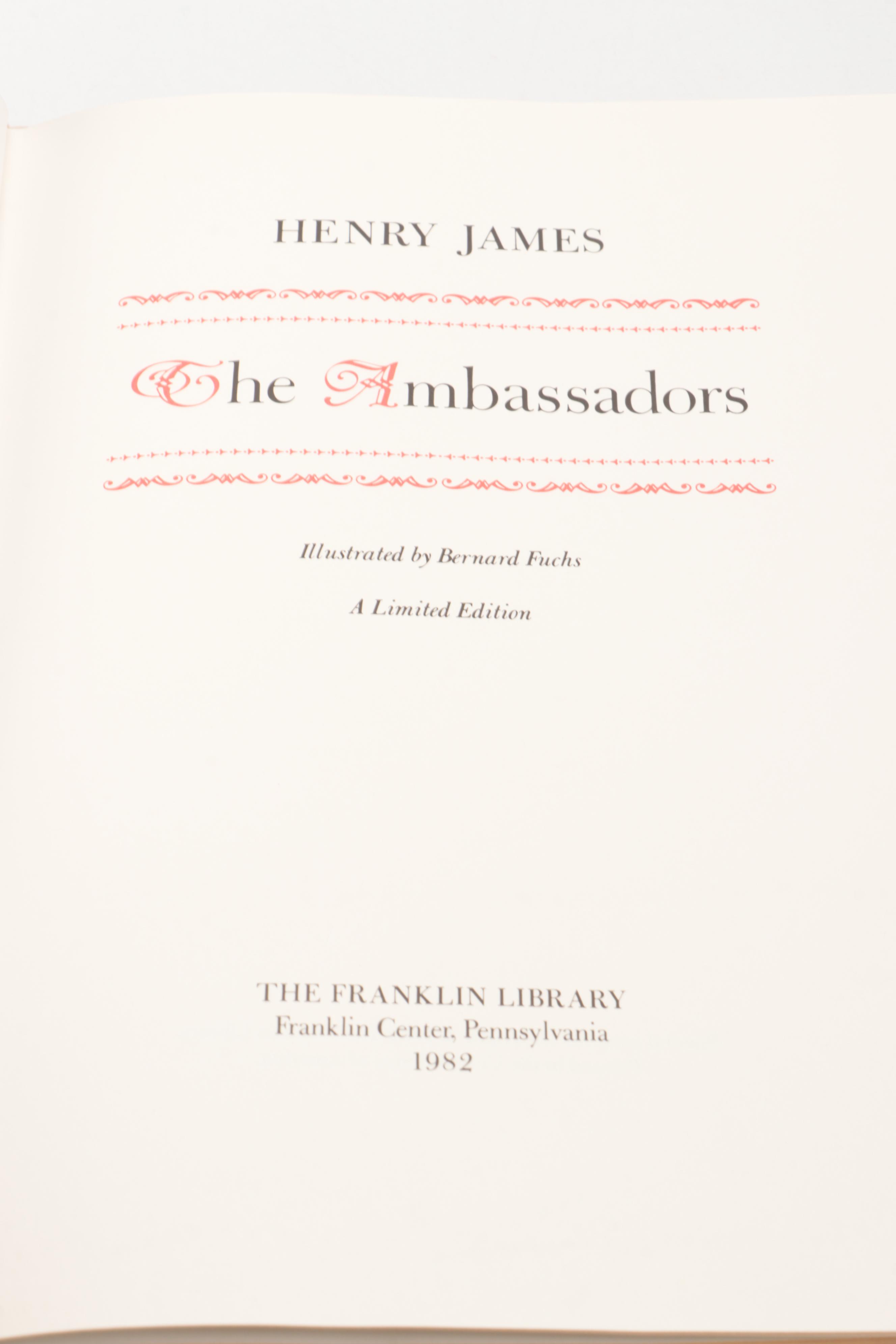 Franklin Library Nathaniel Hawthorne, Henry James, and Washington Irving Books