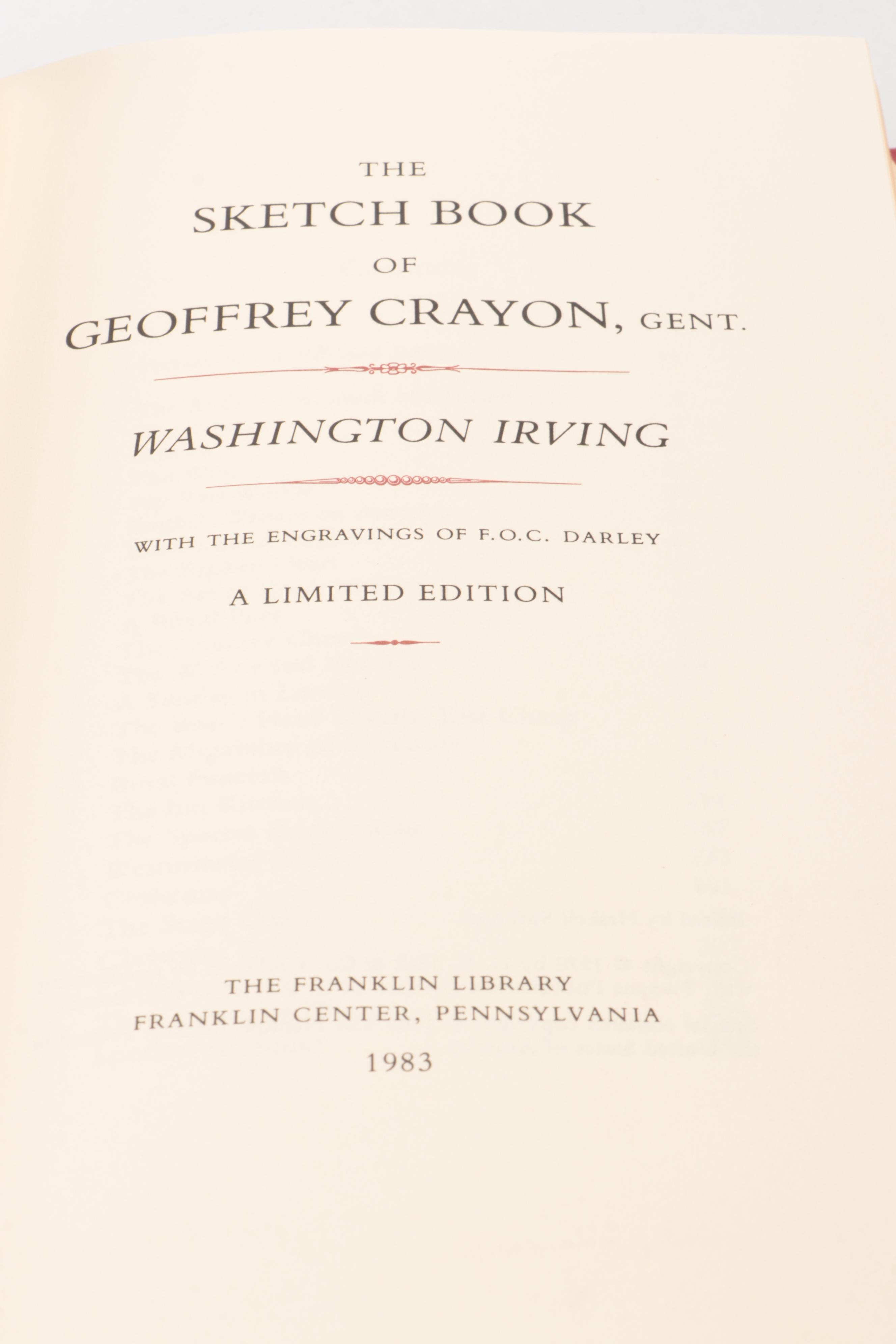 Franklin Library Nathaniel Hawthorne, Henry James, and Washington Irving Books
